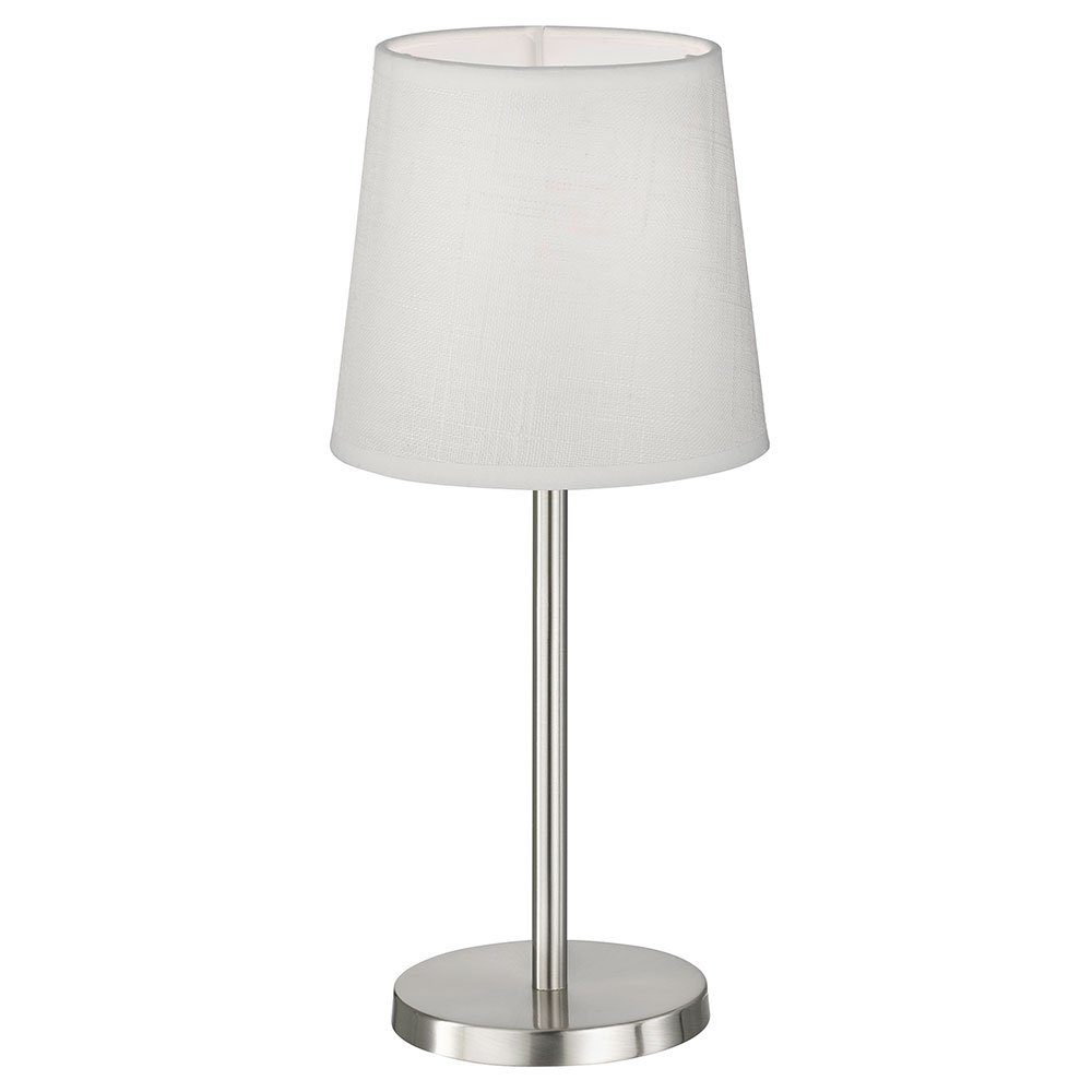 FISCHER & HONSEL Tischleuchte, Leuchtmittel nicht inklusive, Tischlampe Nachttischleuchte Schlafzimmer Wohnzimmer weiß