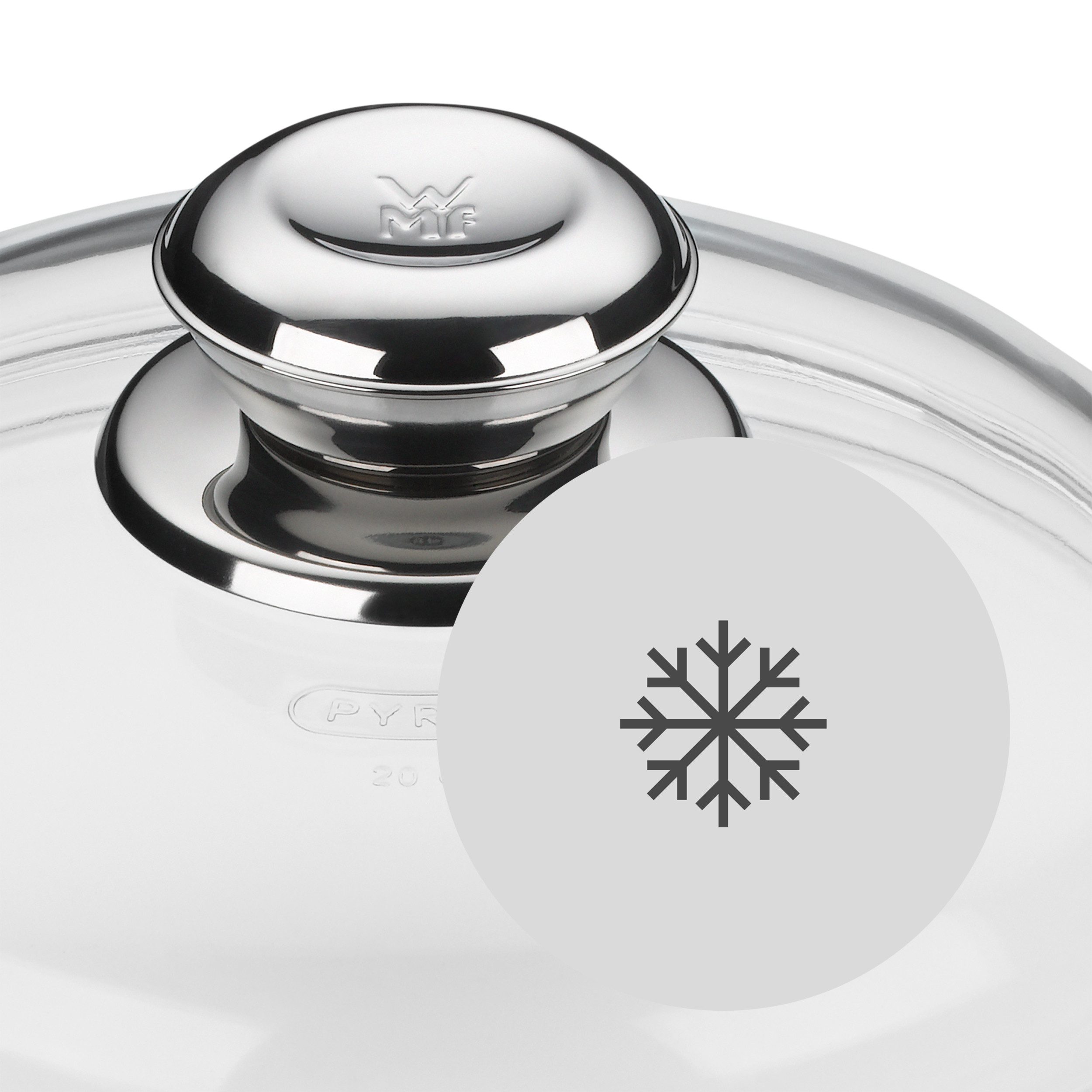 WMF Deckel, (1-tlg), passend für 28 cm Pfannen, Borosilikatglas, robust, stoßsicher