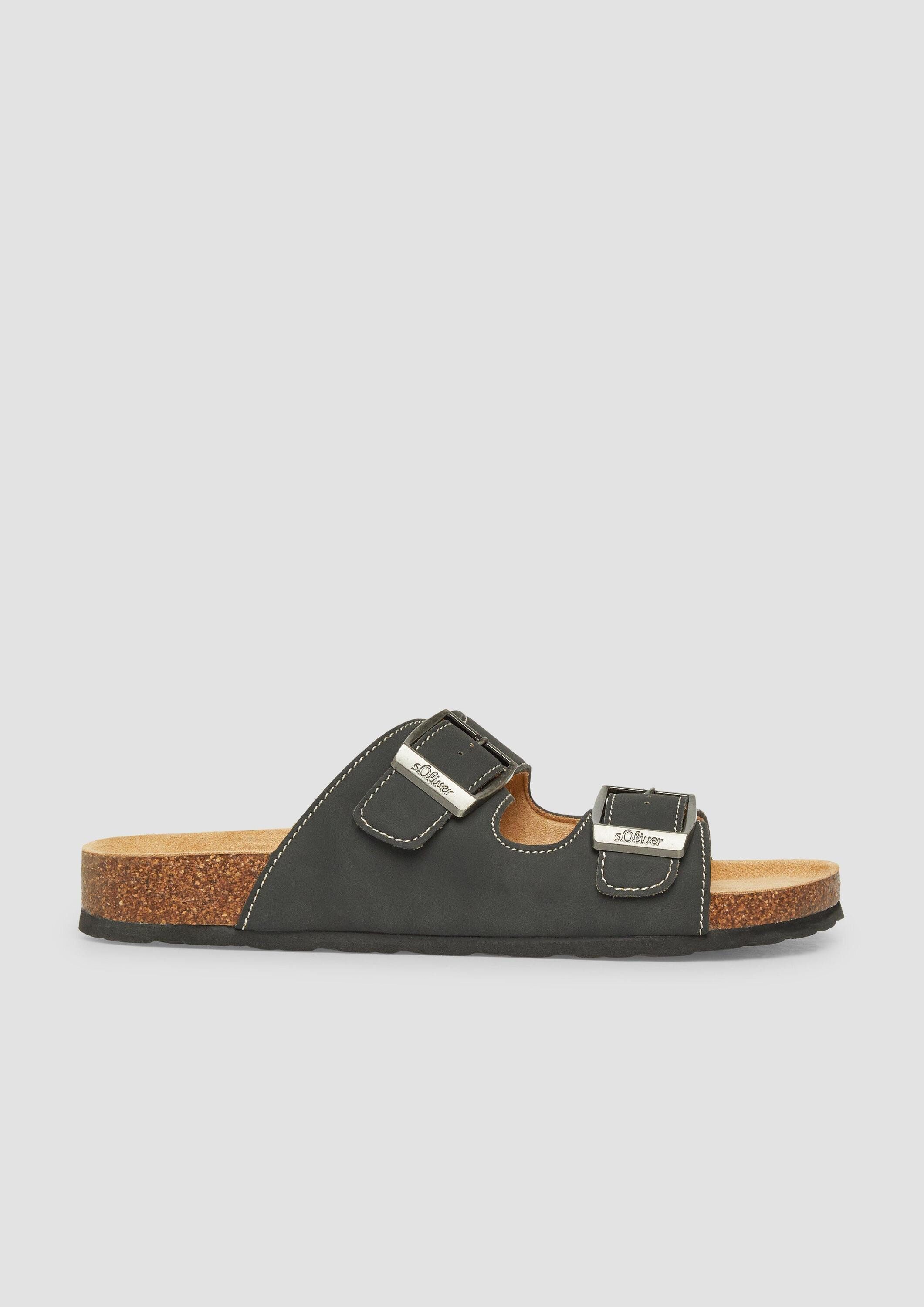 s.Oliver Pantoletten Sandale Pantoletten in Leder-Optik