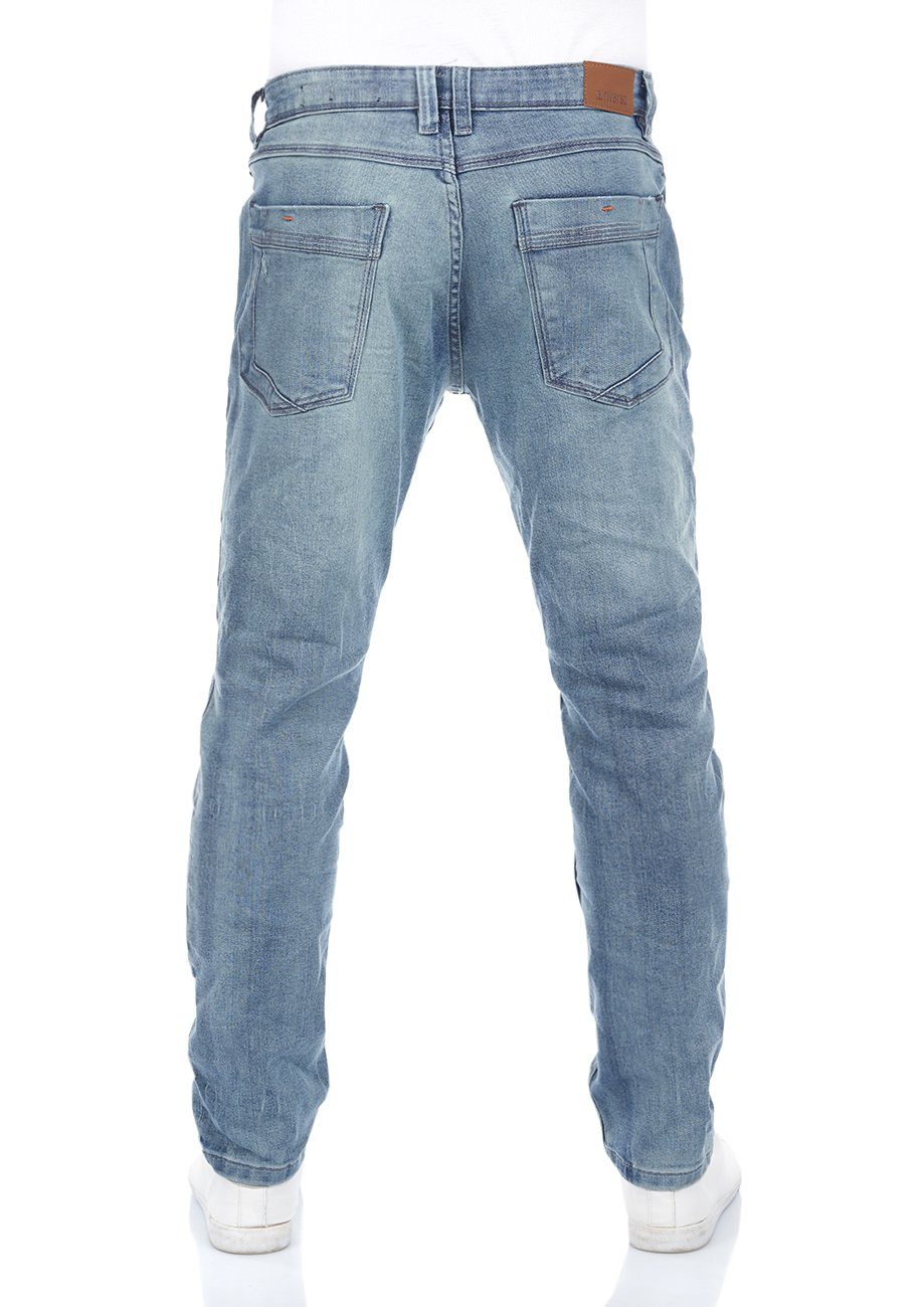 riverso Slim-fit-Jeans Herren Jeanshose RIVCaspar Middle Stretch Hose Fit Blue Denim mit Slim (M265) Denim