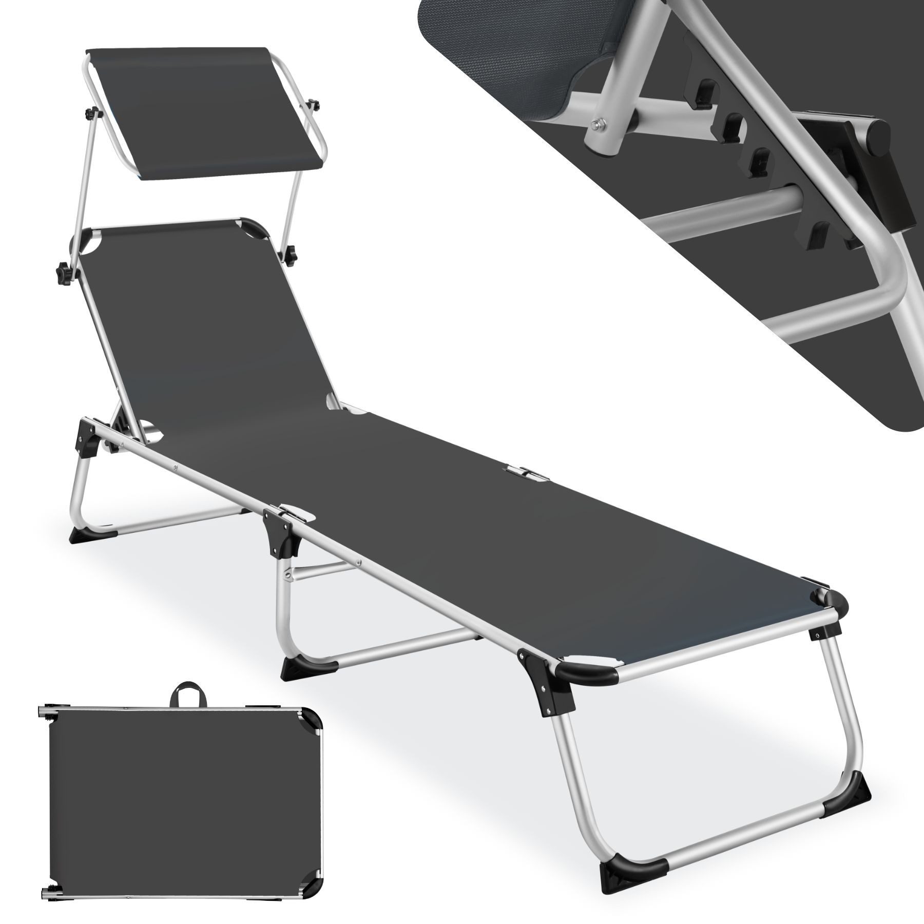 tectake Gartenliege Sonnenliege, 1 St., Klappbare günstig online kaufen