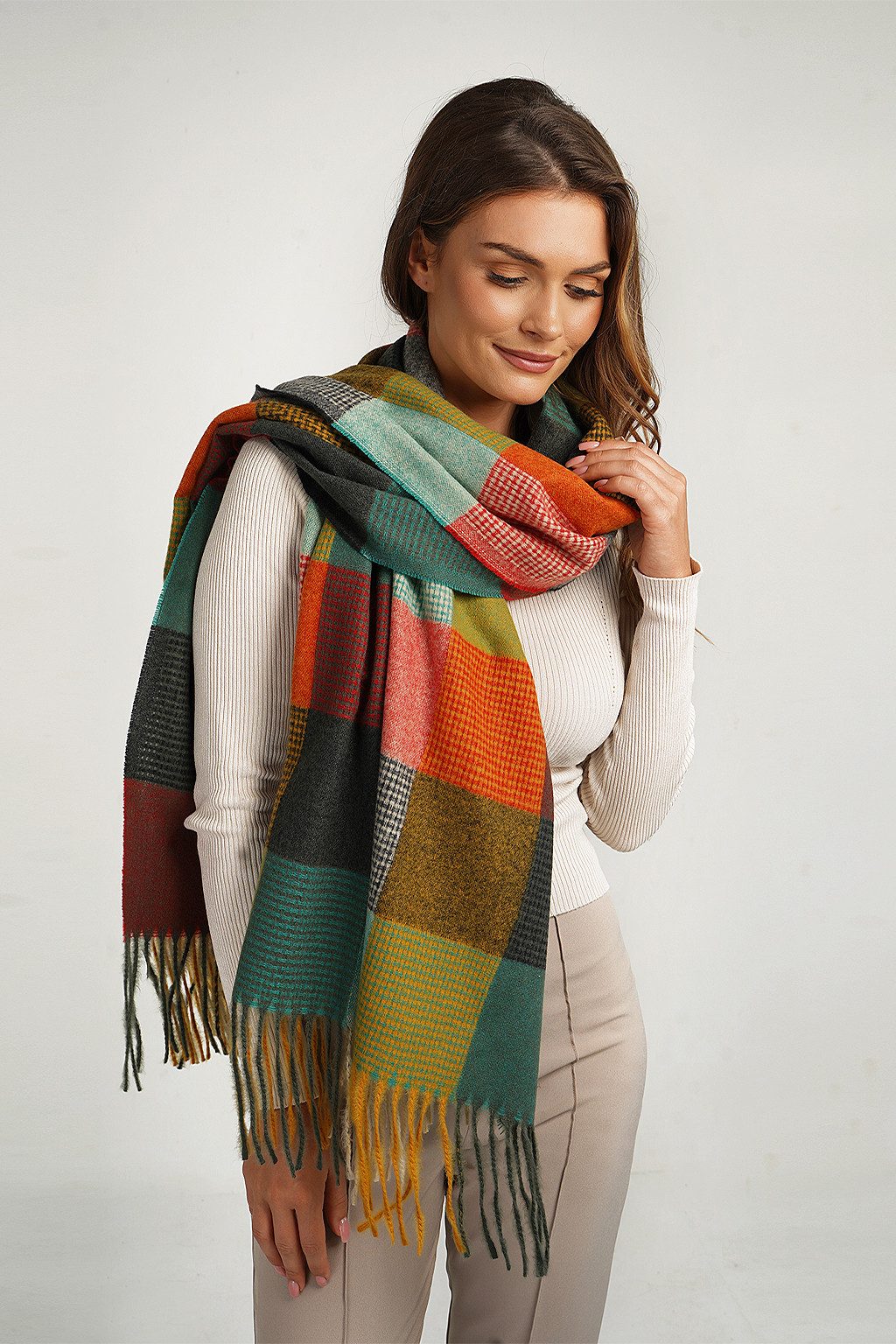 Faera Modeschal Weicher Winter-Schal aus Wolle - Stilvoll & Warm, (1-St), 9 günstig online kaufen