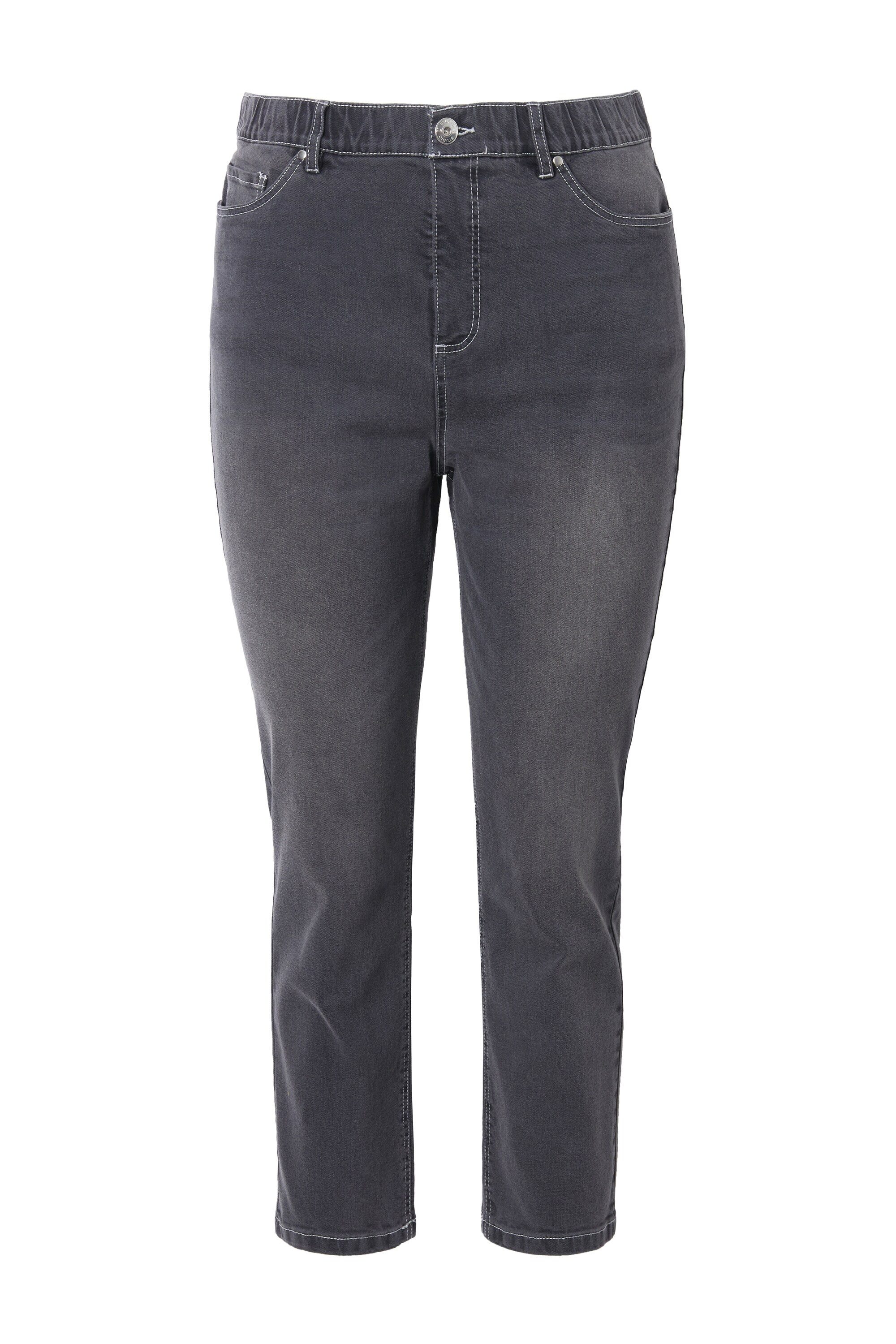 Studio Untold Funktionshose Momjeans Wide Straight Legs weiße Nähte 5-Pocke günstig online kaufen