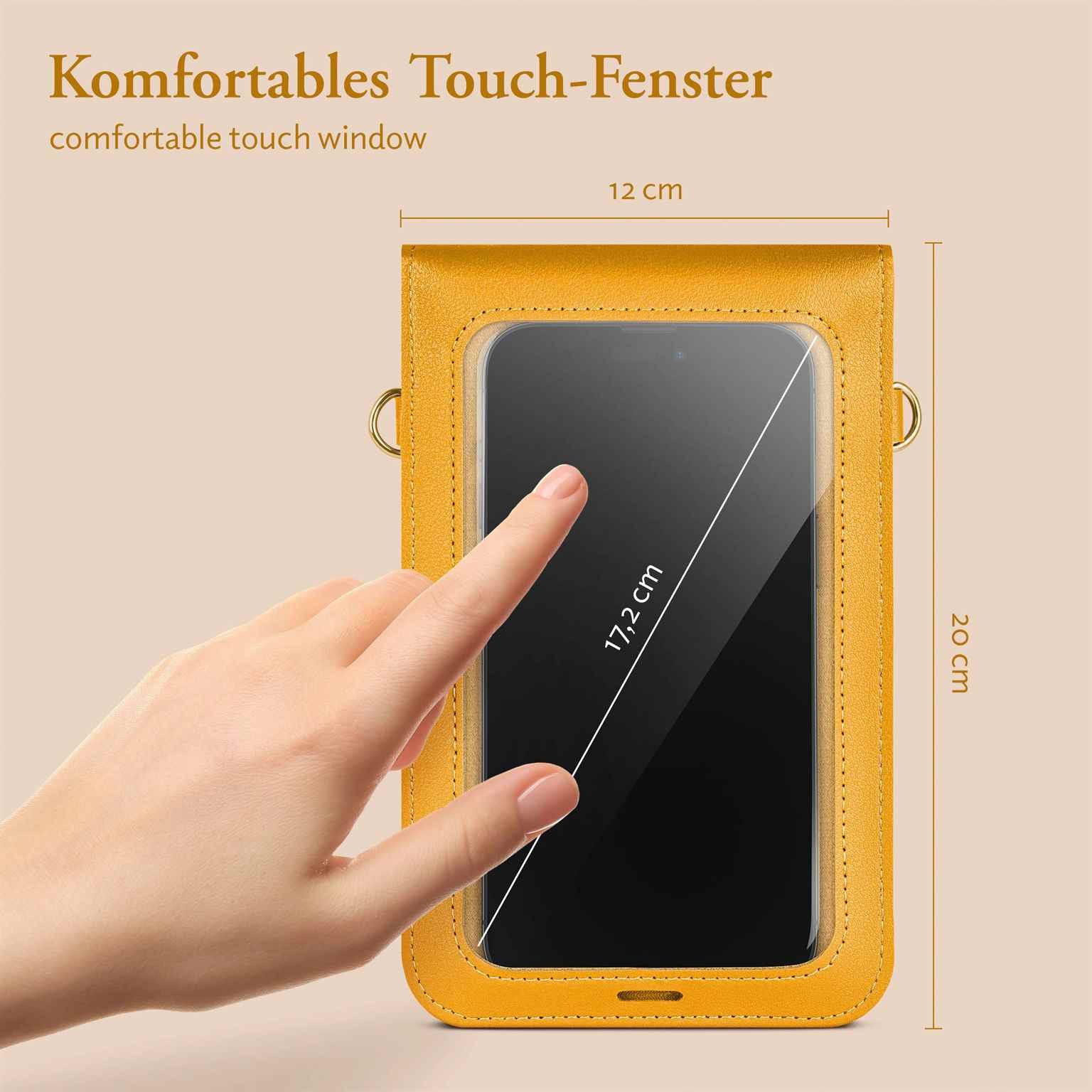 moex Handyhülle moex® CitySling für Samsung Galaxy S20 FE, Handytasche zum Umhängen kleine Handtasche mit Handyfach Touch-Fenster