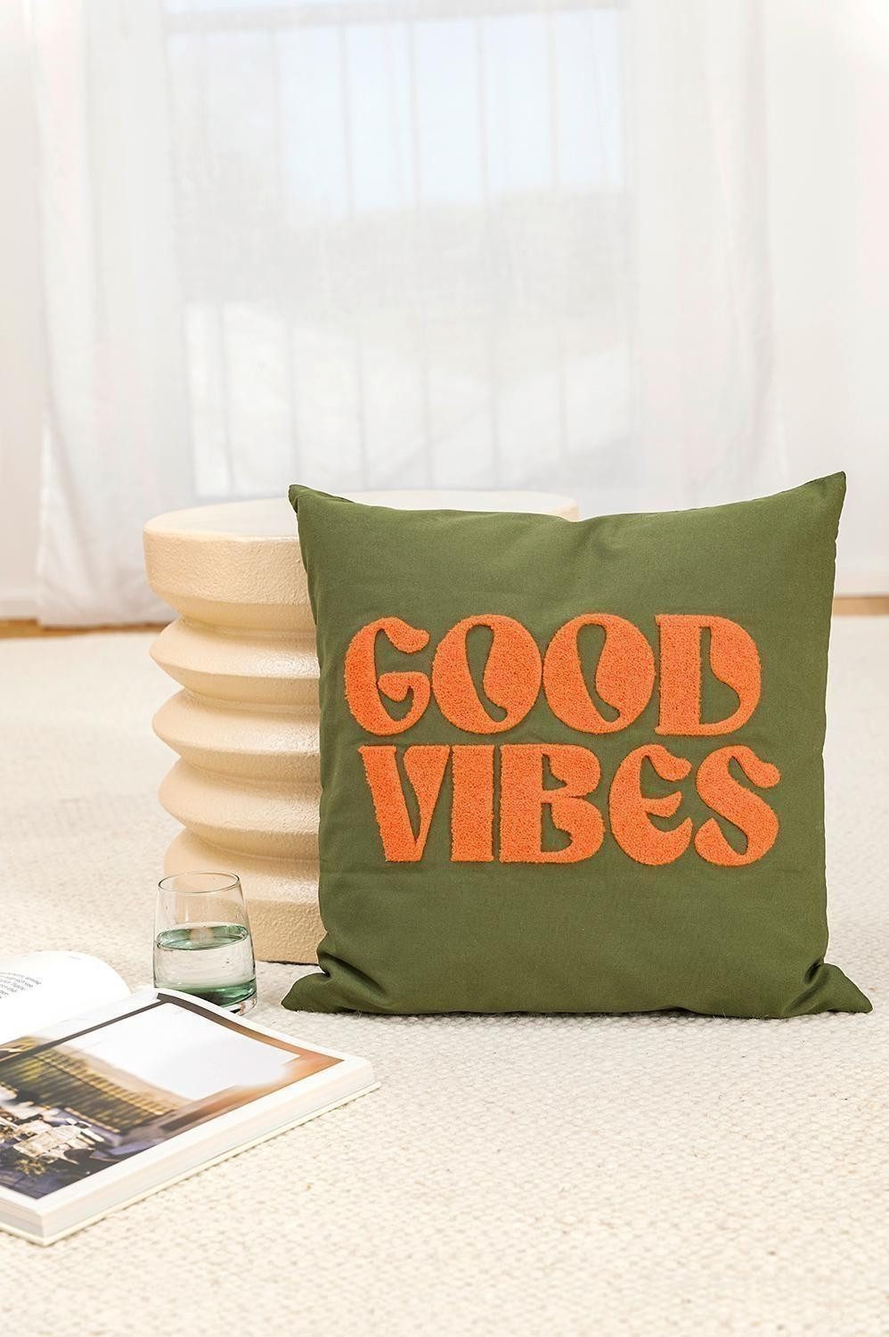 Magma Heimtex Dekokissen Kissenhülle JOLLY, 45 x 45 cm, Grün, Orange, Baumw günstig online kaufen