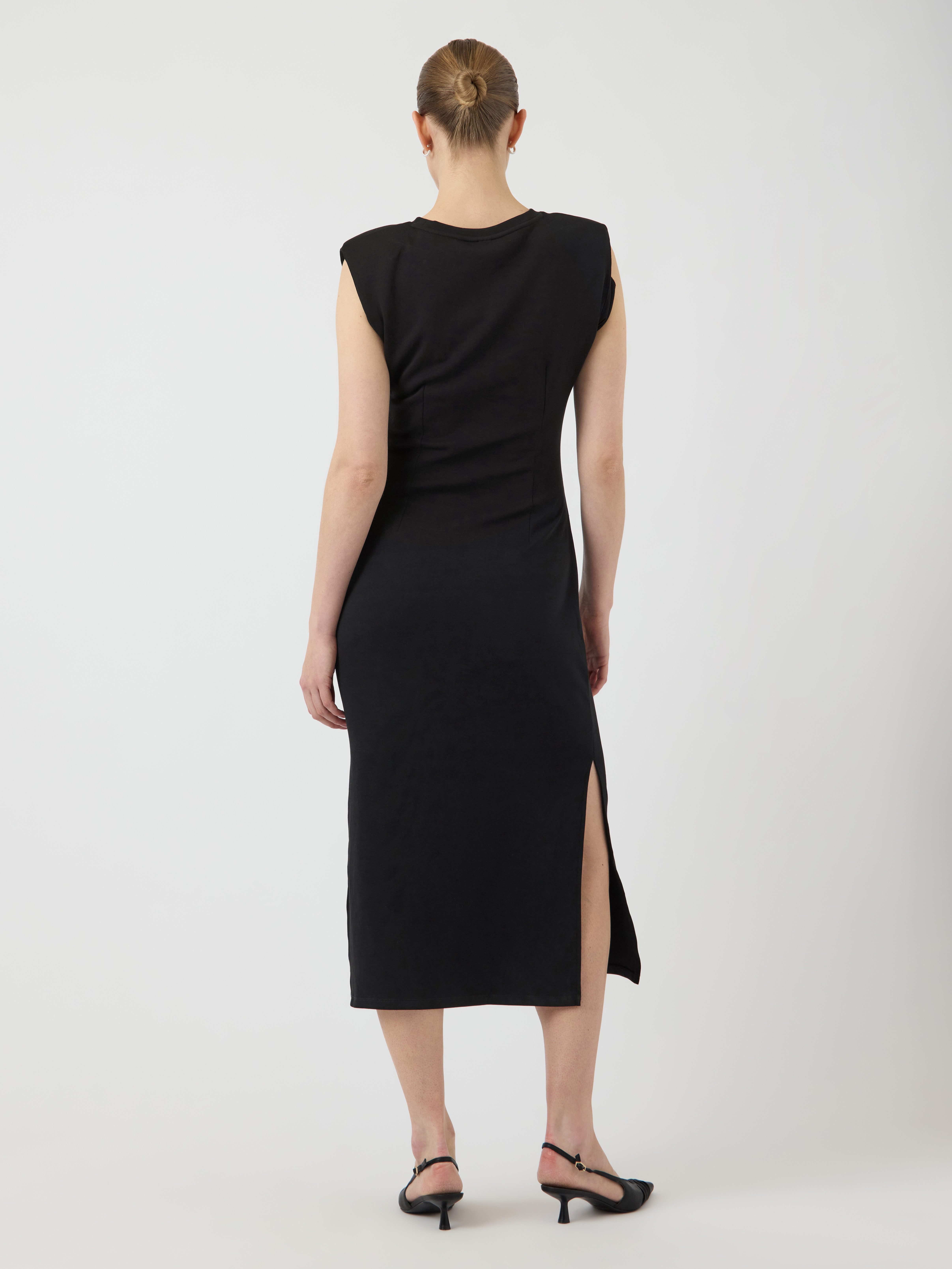 Y.A.S Maxikleid YASPINA SL LONG DRESS NOOS Baumwollmischung mit Stretch