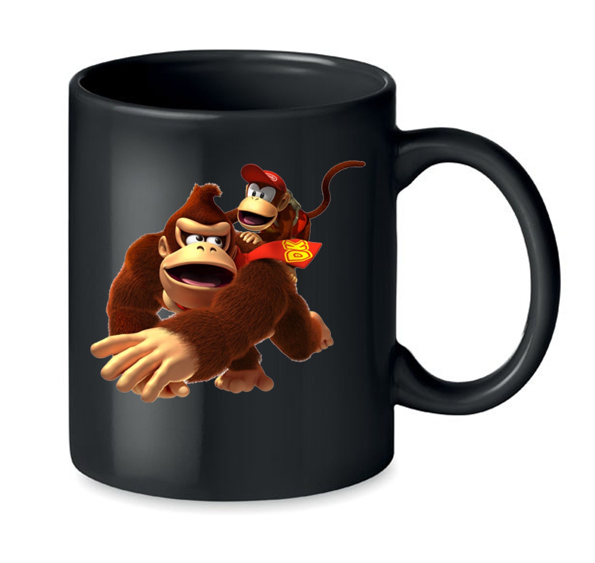 Nintendo, Donkey Kong Brownie Tasse Keramik Blondie & Spiele Schwarz Konsole Diddy