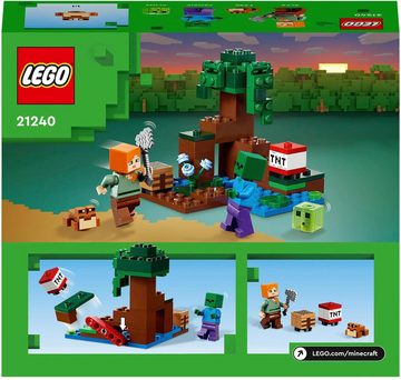 LEGO® Konstruktionsspielsteine Das Sumpfabenteuer (21240), LEGO® Minecraft, (65 St), Made in Europe