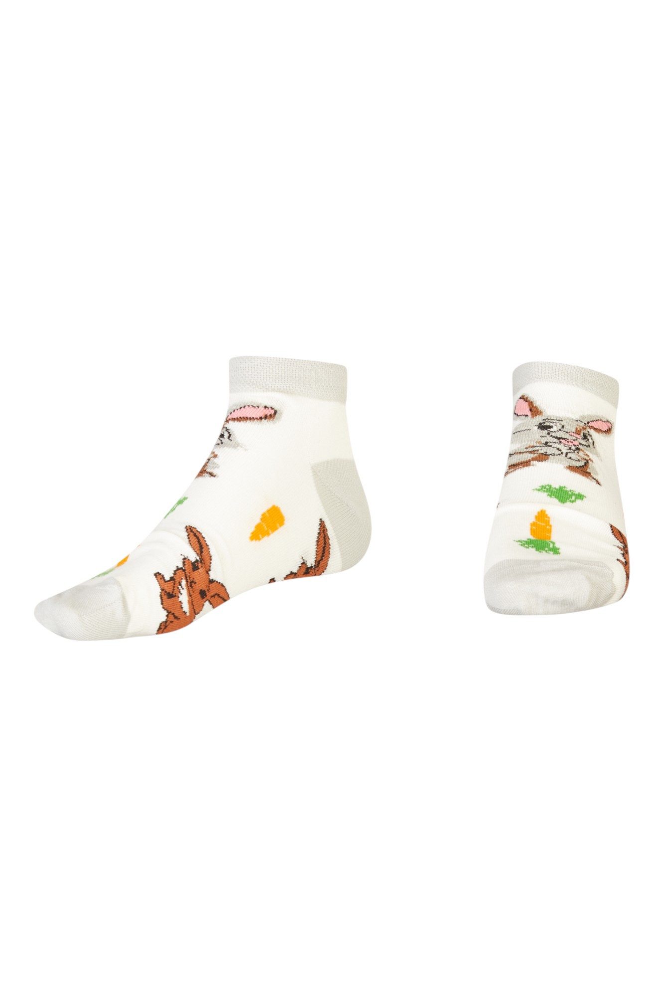 AbgeStrumpft Sneakersocken Abgestrumpft Sneaker Hase (1 Paar, 1-Paar, 1 Paar) lustiges Design