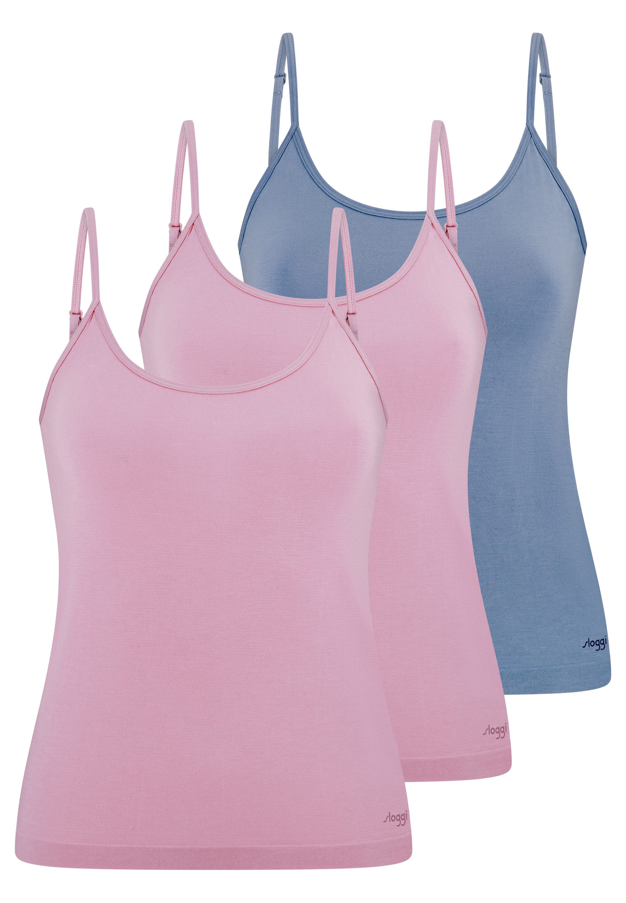 sloggi Unterhemd 3er Pack GO Sense (Spar-Set, 3-St) Spaghetti Top - Nahtlos günstig online kaufen