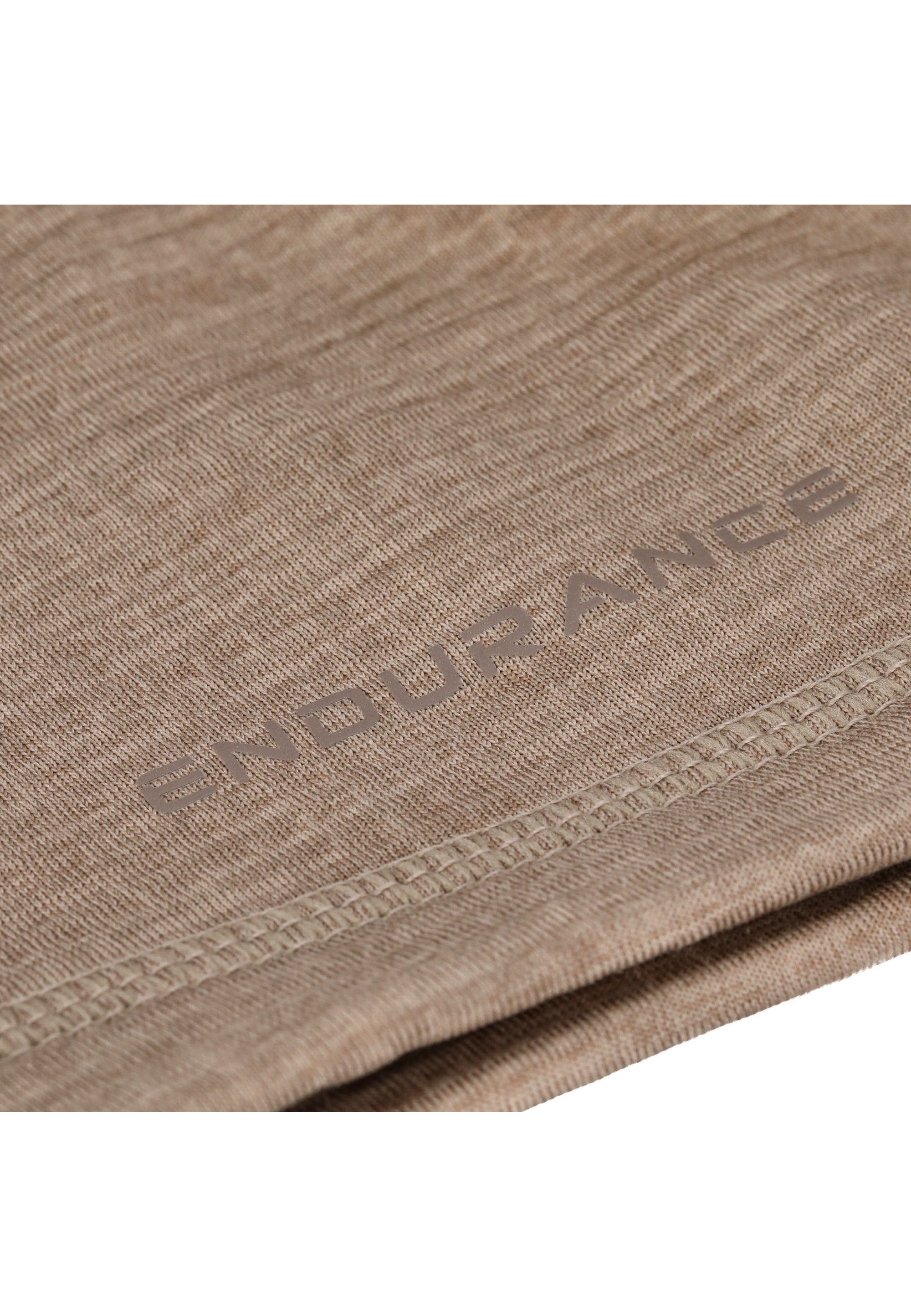 dezentem ENDURANCE Beanie taupe Waffelmuster mit Nevier