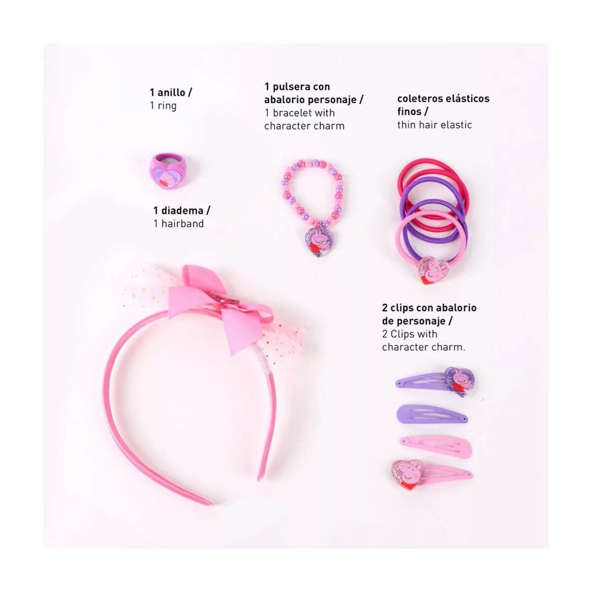 Peppa Pig Haarspange Peppa Wutz Sisters Haaraccessoire-Set