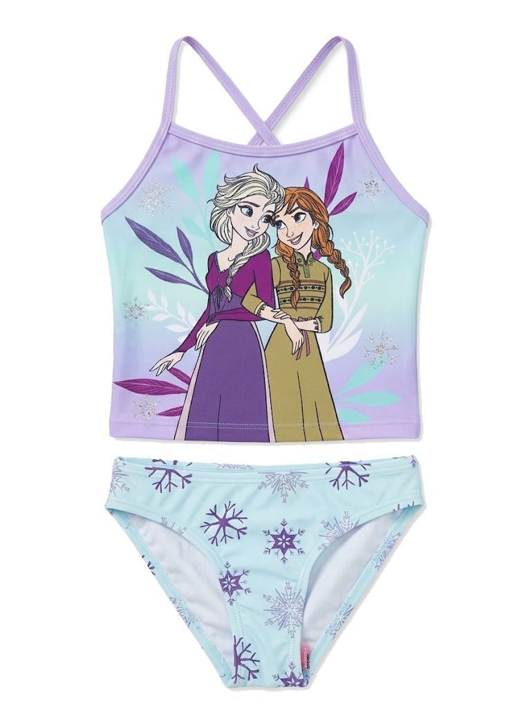 Disney Frozen Badeanzug Eiskönigin Anna + Elsa Schwimmanzug Zweiteiler Badeanzug Mädchen Mädchen Anna und Elsa Badeanzug