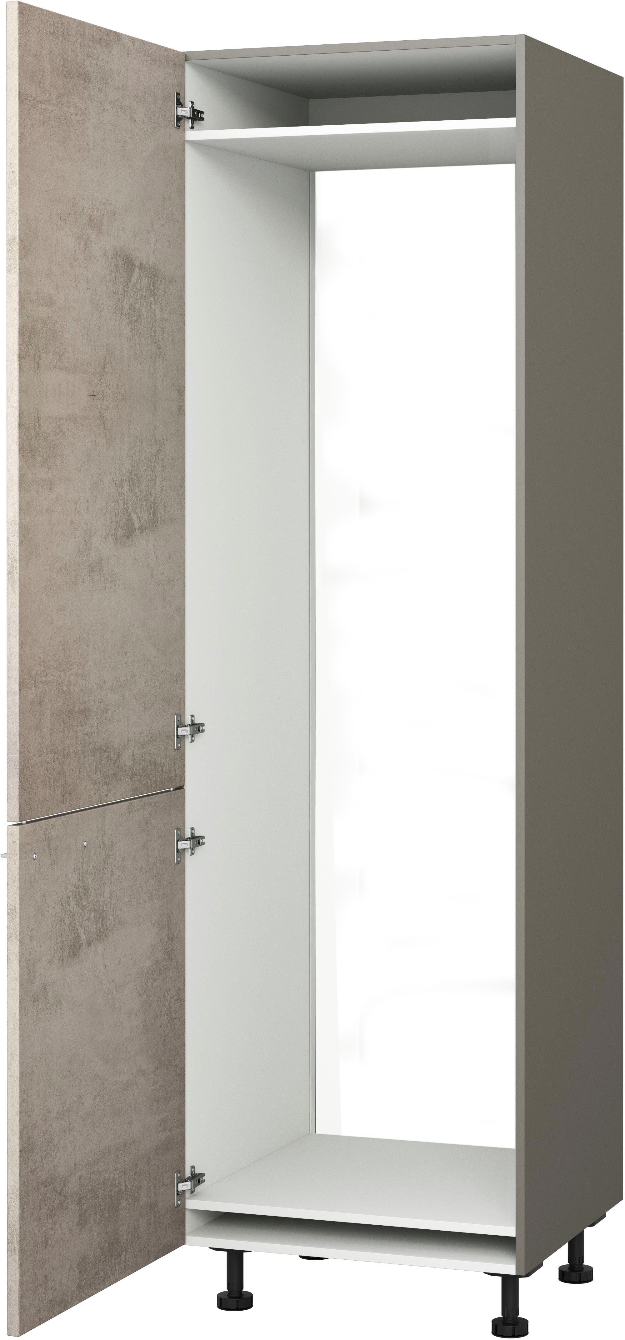 KOCHSTATION Kühlumbauschrank Trea für integrierte Kühl-Gefrierkombi 176,6 cm, Breite 60 cm, Höhe 195 cm
