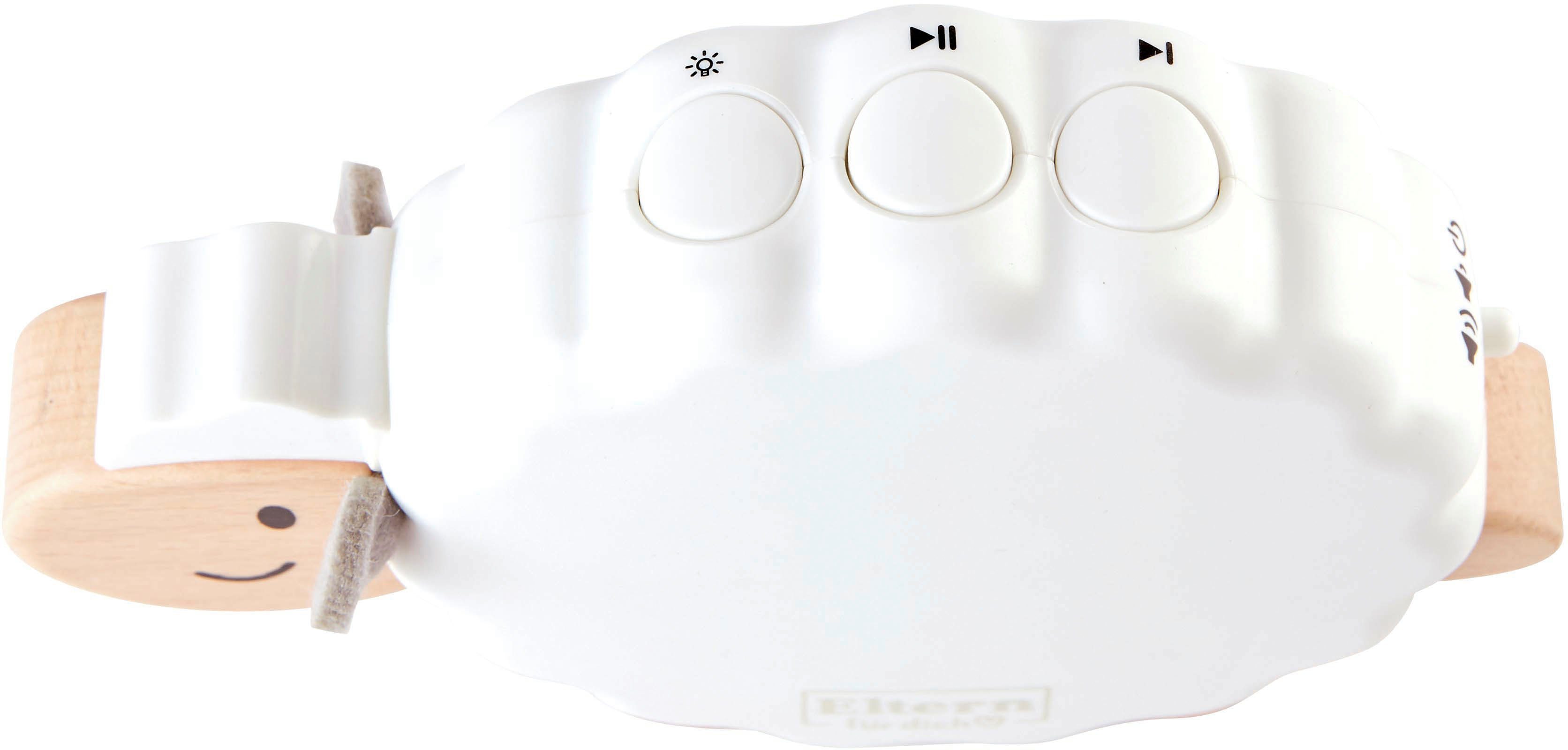 Hape Nachtlicht Suse Schlafschaf, Abschaltautomatik, Einschlafhilfe, Melodien, USB-Anschluss mit Ladefunktion, LED fest integriert, Warmweiß, mit 5 verschiedenen Einschlafmelodien