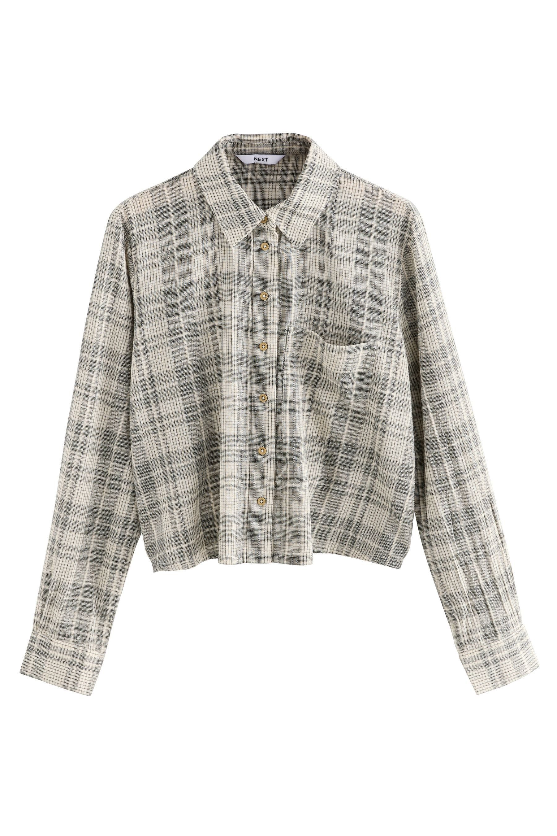 Next Langarmbluse Leichtes Cropped-Hemd aus 100 % Baumwolle (1-tlg) günstig online kaufen