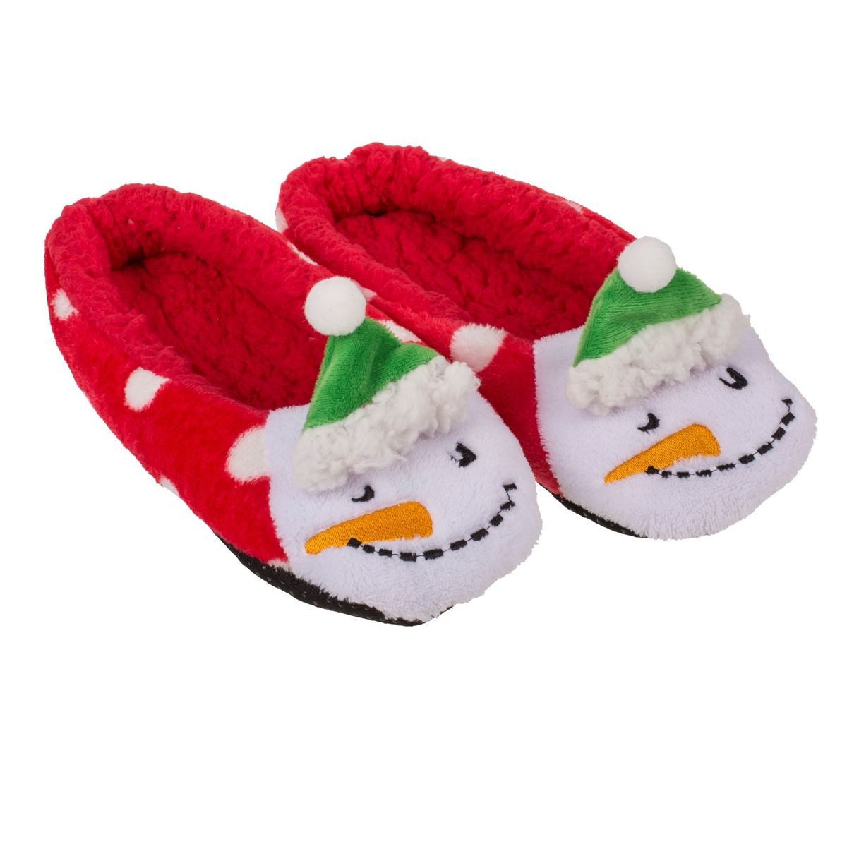 Marabellas Shop Kuschel Hausschuhe Gr. 39 - 42 Weihnachten Eisbär Schneemann Hausschuh extra flauschig