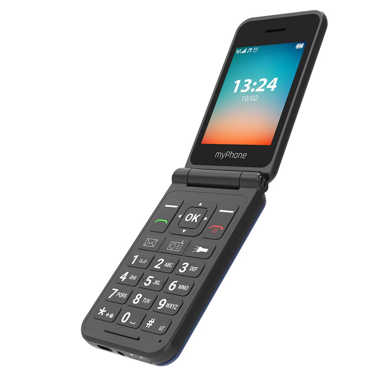 myPhone myPhone Flip LTE Klapphandy Dual SIM Schwarz Smartphone