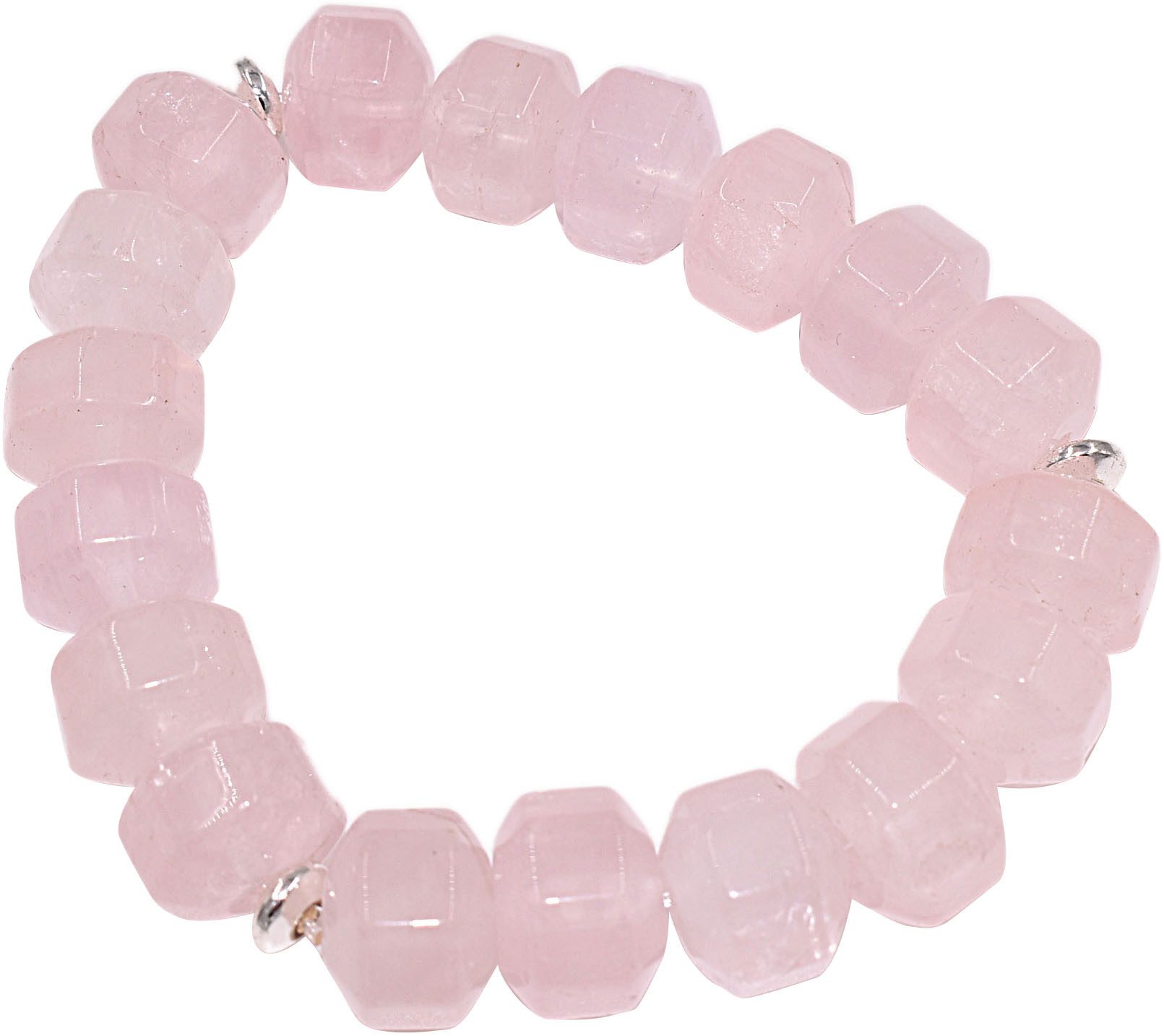 Firetti Schmuckset Multipack Schmuck Geschenk Messing Ohrringe Armband Kette Edelsteine (Set, 4-tlg), Made in Germany - mit Hämatit, Rosenquarz