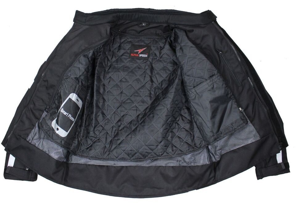 Alpha Speeds Motorradjacke Herren MESH ONE 4-in-1 All-Season Mesh-Jacke in Off-White (Rot-Touch)