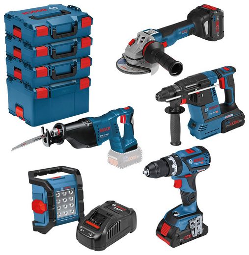 Bosch Professional ElektrowerkzeugSet »GSR & GWS & GBH«, 5tlg., inkl