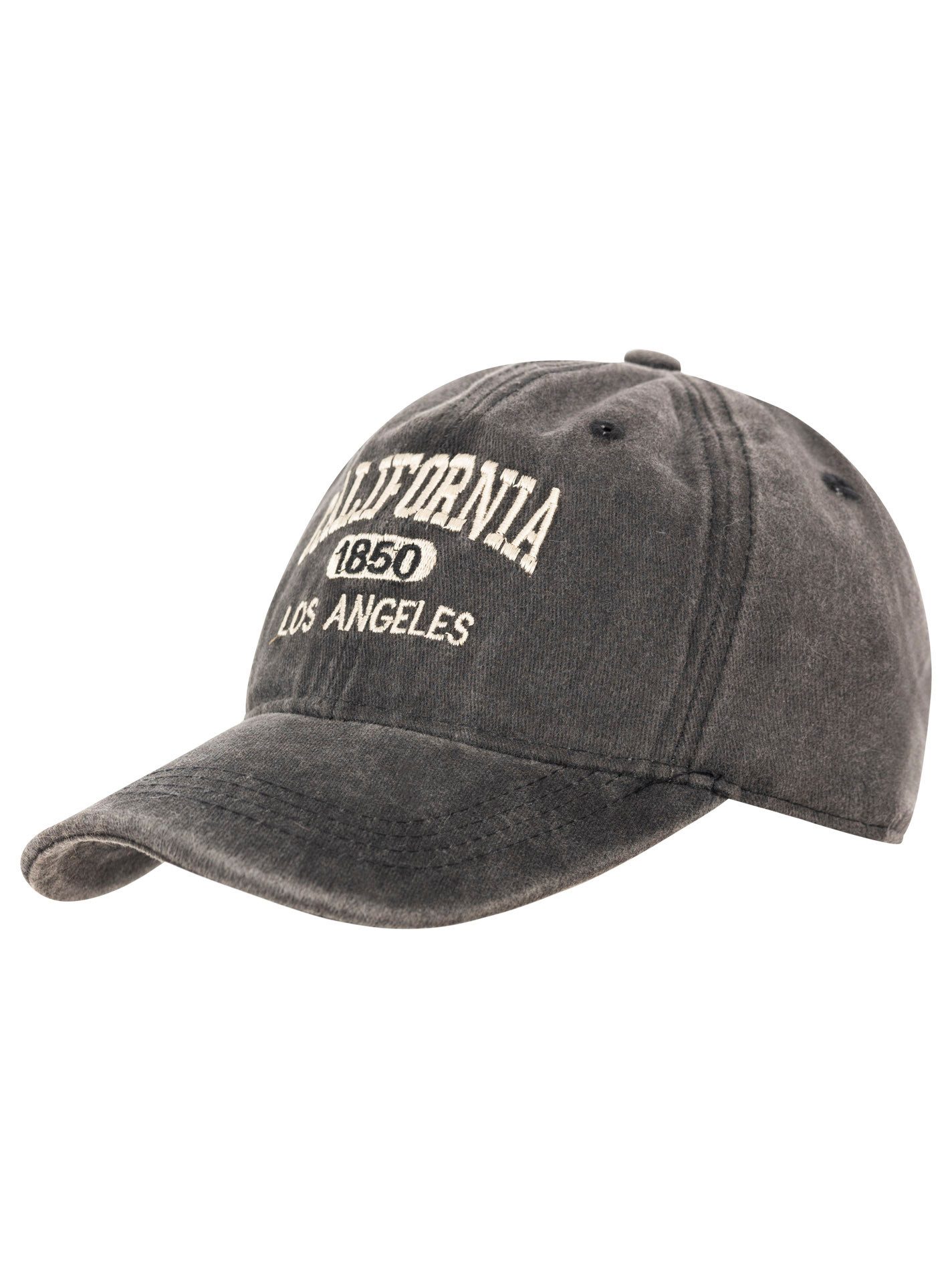 Zwillingsherz Baseball Cap "California" Vintage Look, Statement Stickerei