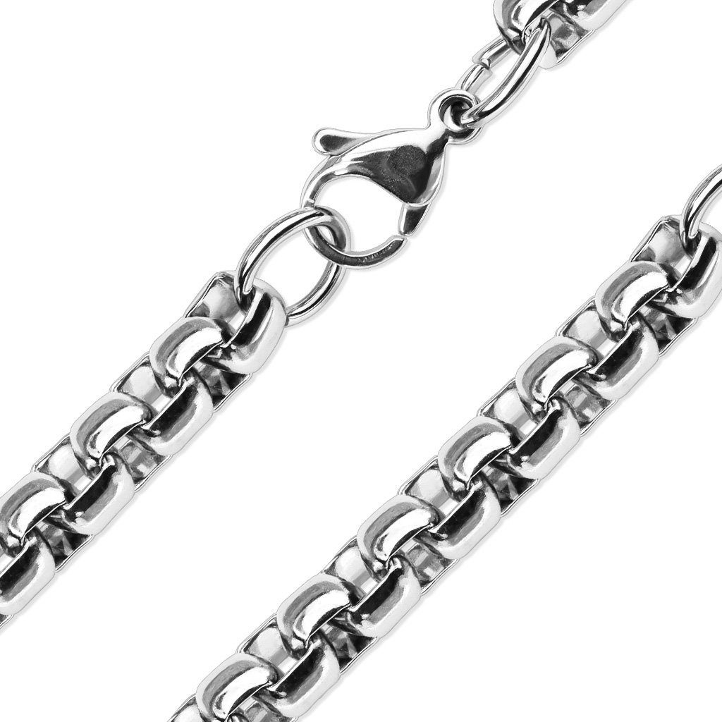 BUNGSA Ketten-Set Venezianerkette Silber aus Edelstahl Unisex - 6mm (1-tlg), Halskette Necklace