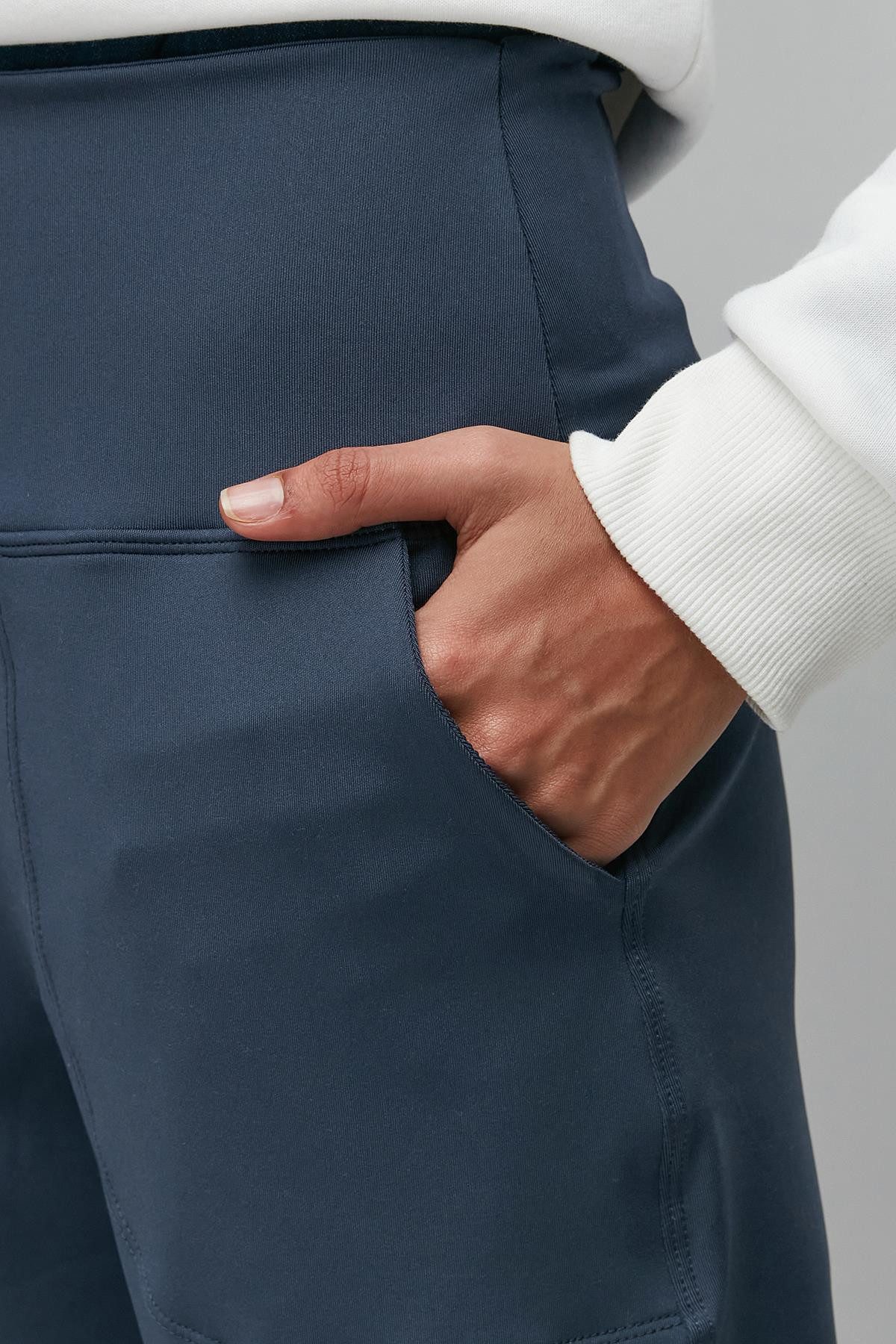 C&CITY Pyjamahose Hochtaillierte Jogger-Sweatpants mit Bündchen günstig online kaufen