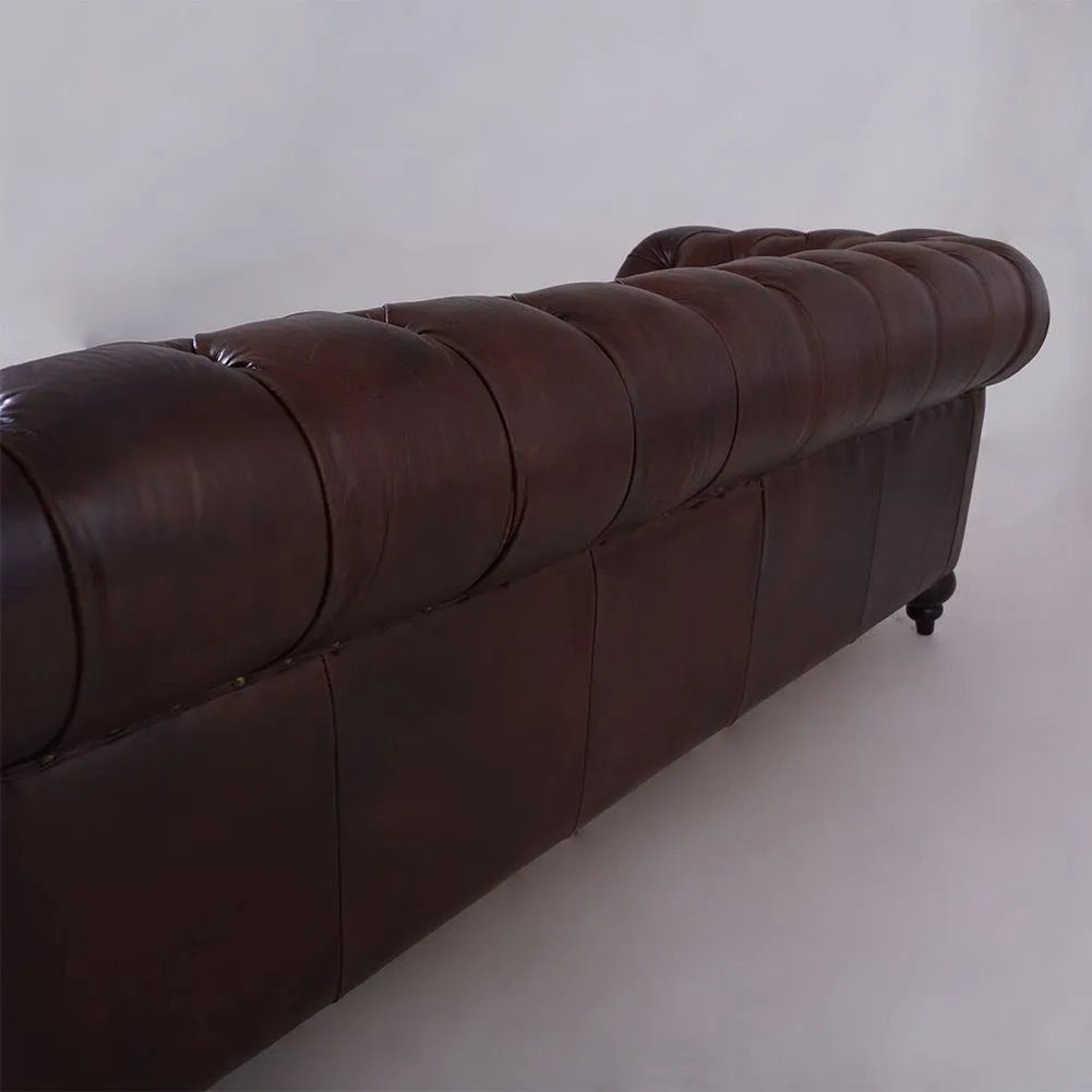 symbolisiert Vintage-Cigar, und Stil 3-Sitzer klassisches moebelfaktor 3D das Loxley Ledersofa, Eleganz