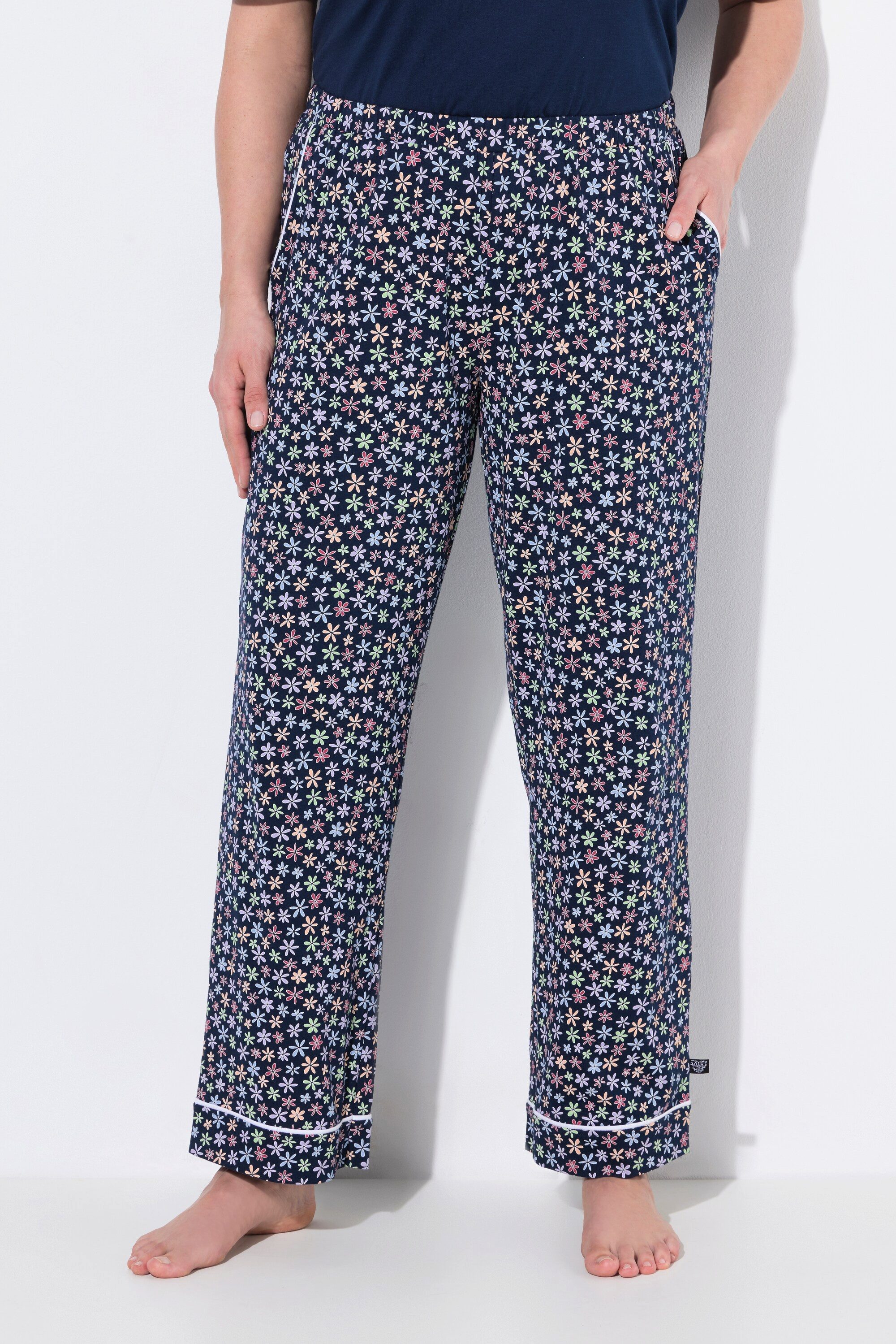 Ulla Popken Pyjamahose Pyjamahose Blüten gerades günstig online kaufen