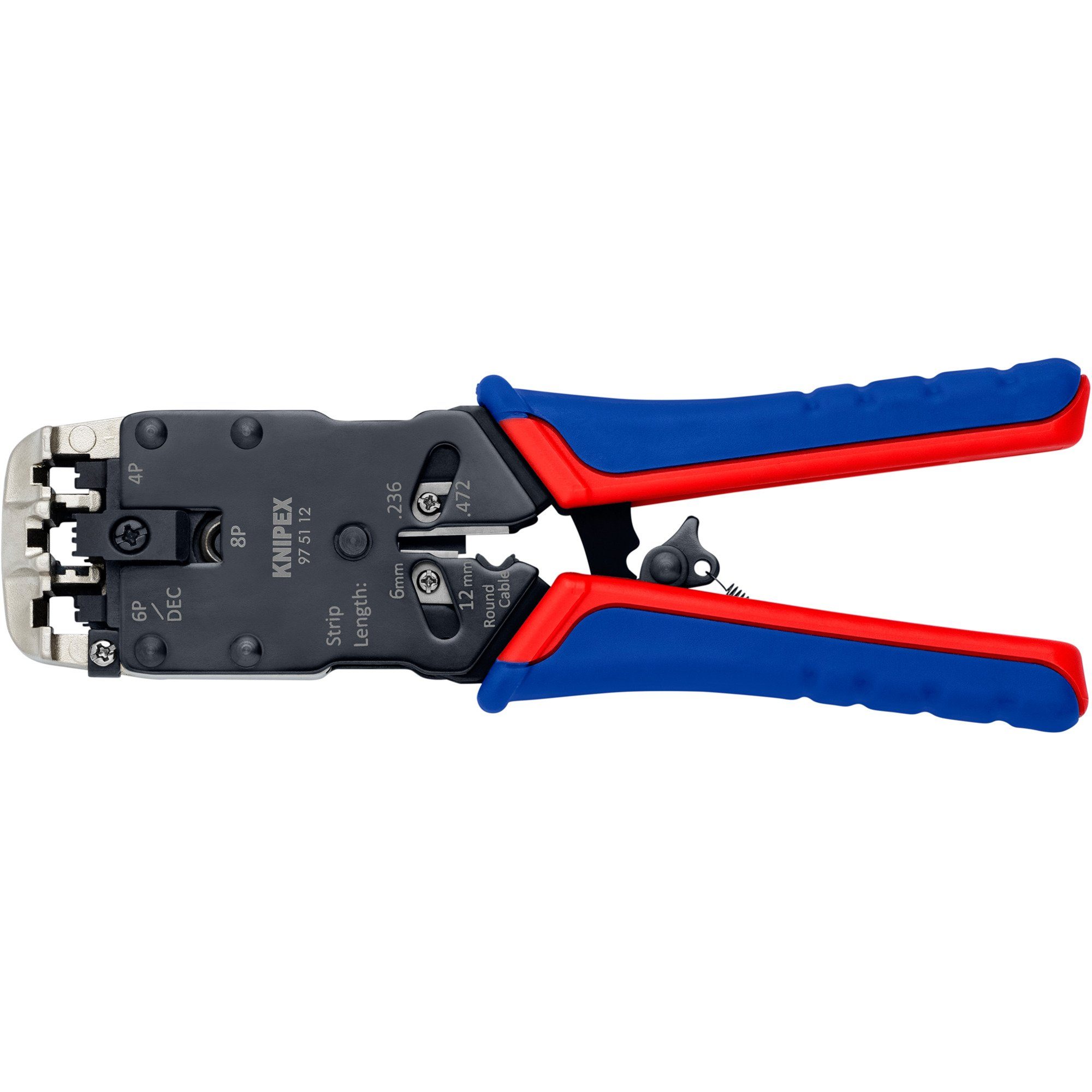 Knipex Crimpzange KNIPEX Crimpzange 97 51 12 SB, (RJ-10, RJ-11/12
