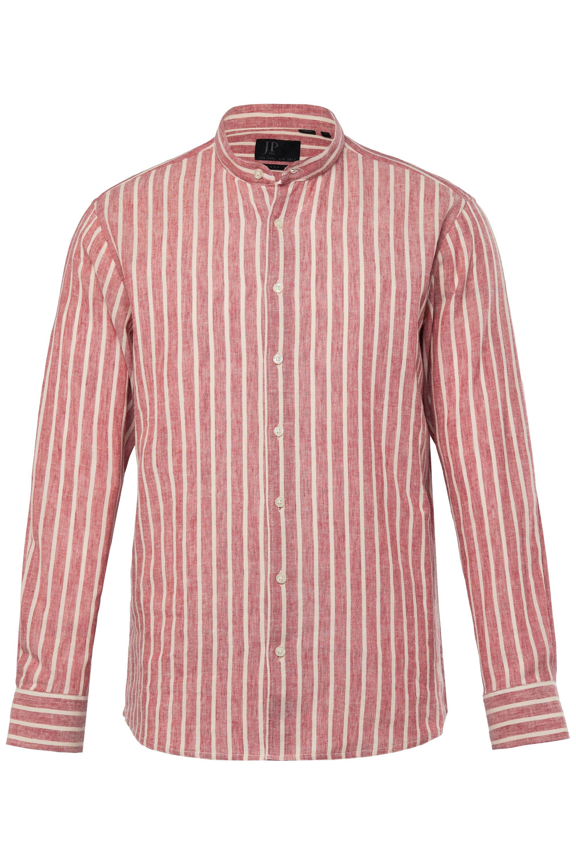 JP1880 Businesshemd Hemd Langarm Leinenmix Stehkragen Modern Fit günstig online kaufen