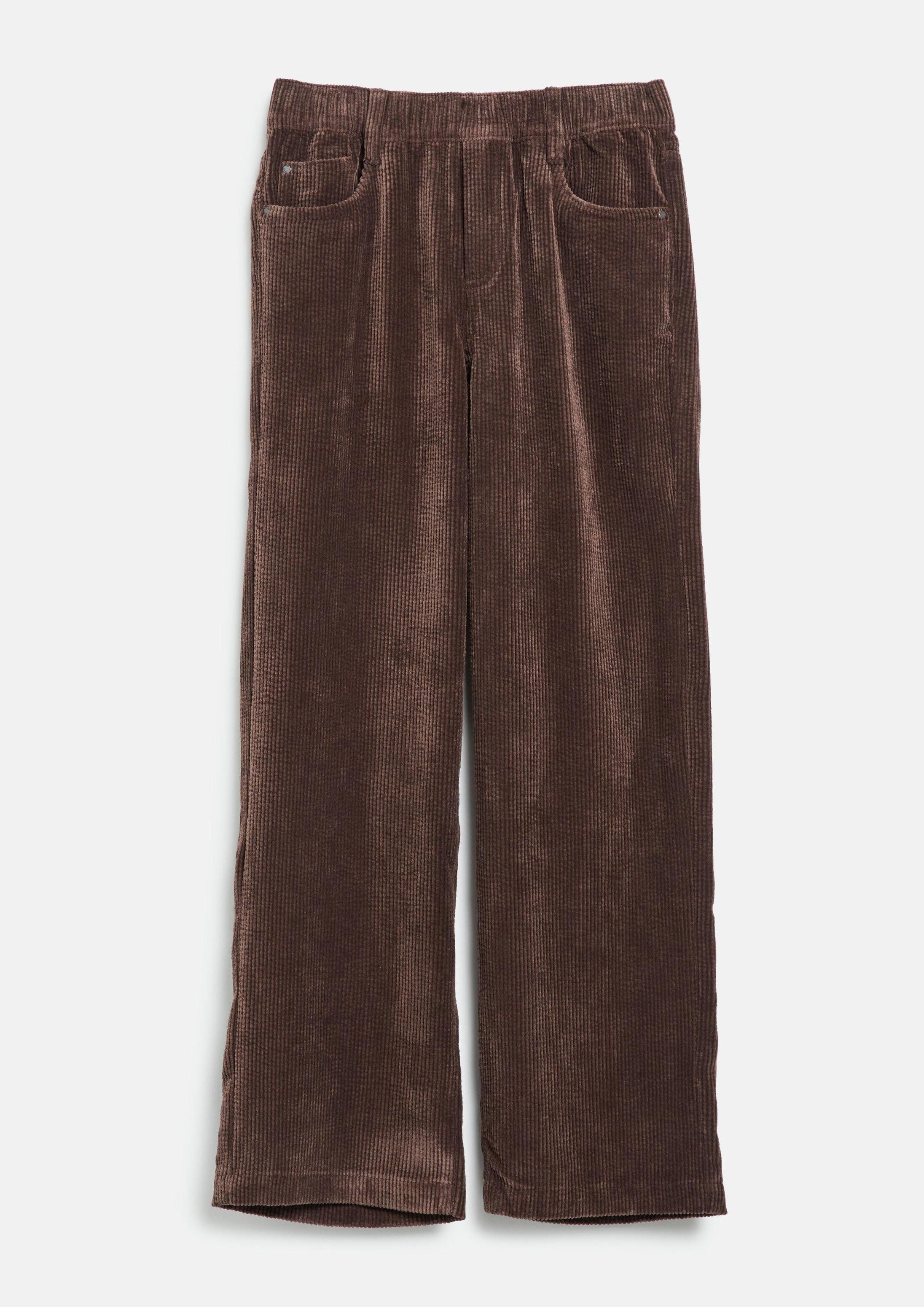 s.Oliver Chinos Hose BAGGY Cord-Hose Baggy / Relaxed Fit / Mid Rise / Wide Leg