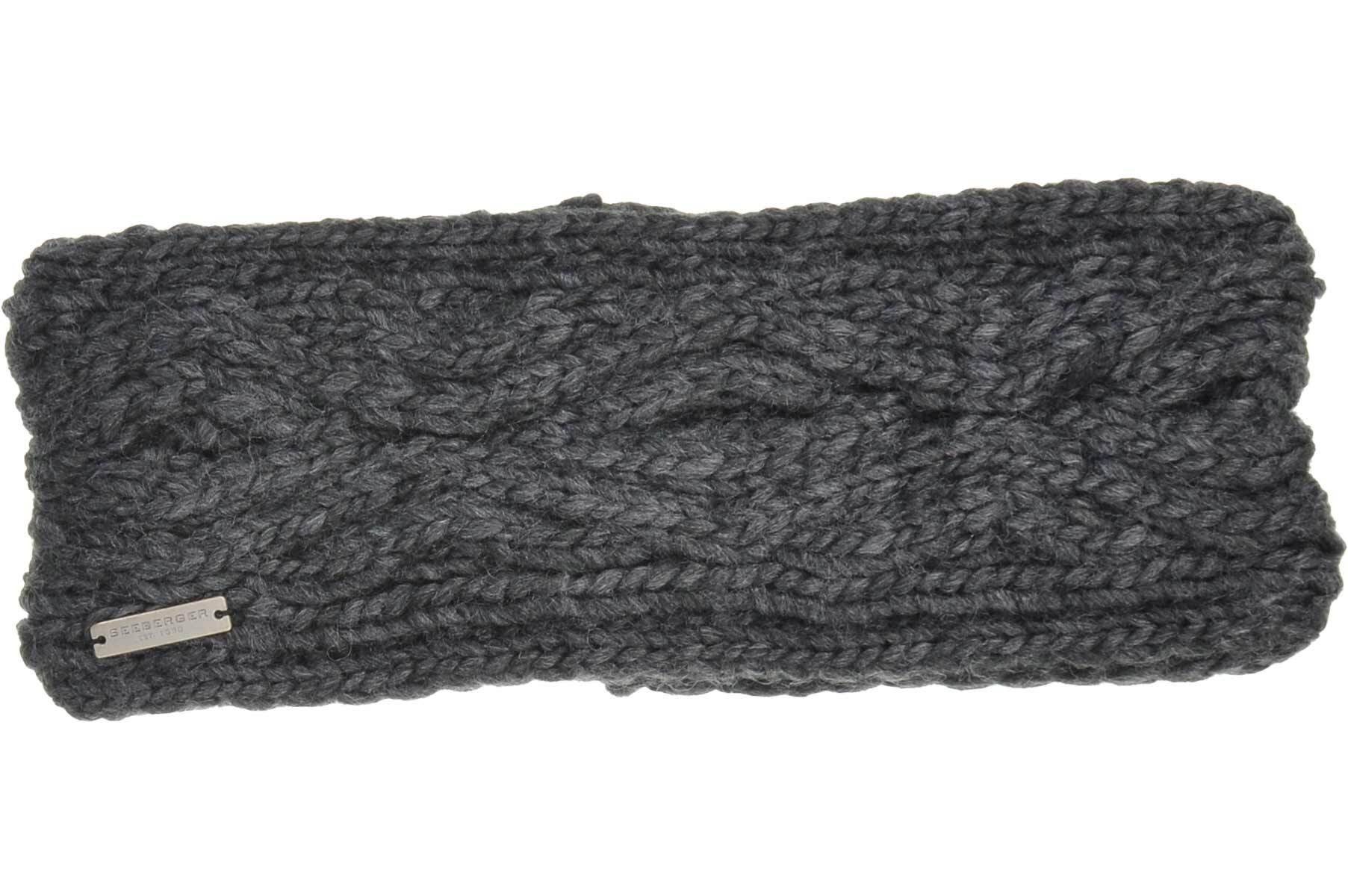 Seeberger Stirnband Strick Stirnband mit Zopfmuster 19177-0 anthrazit