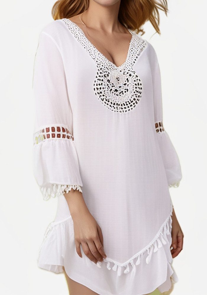 Lovolotti Sommerkleid Strandkleid Kleid Damen LO-KLDE-L24 Blumenkleid Dress Blusekleid Freizeitkleid Strandkleid