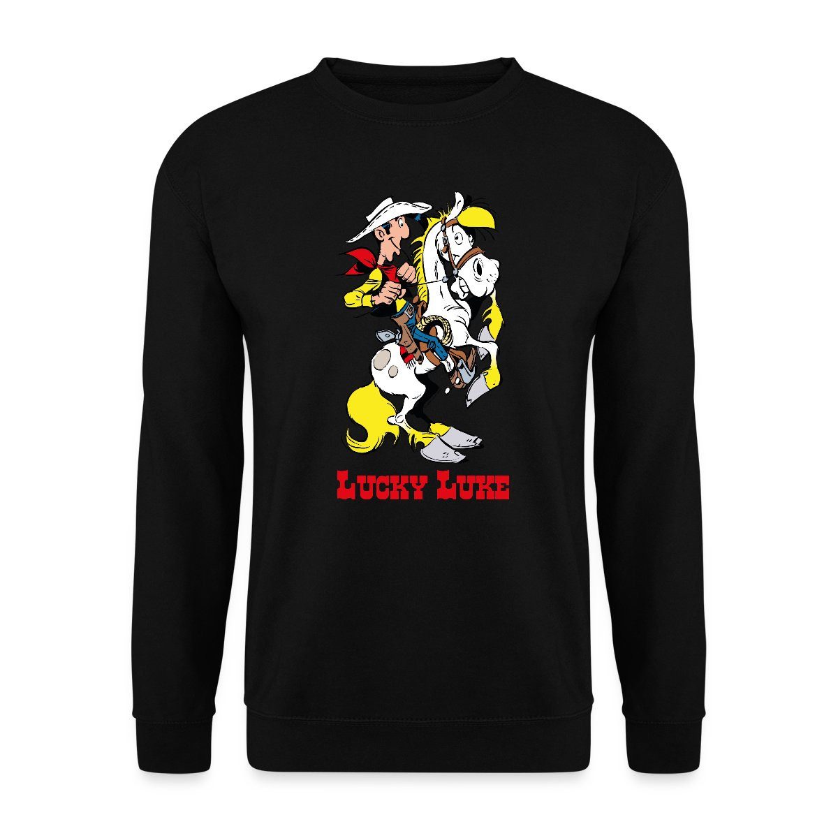 Spreadshirt Sweatshirt Lucky Luke mit Pferd Jolly Jumper Unisex Pullover (1-tlg)