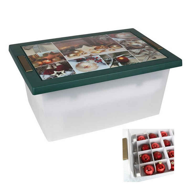 BURI Geschenkbox »Weihnachtsbox Weihnachtskugel Aufbewahrungskiste Storage Box Organizer Rollenbox«