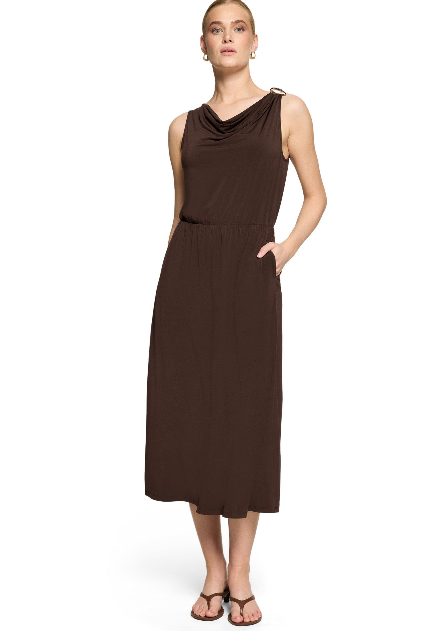 Midikleid Damen mit Schnalle