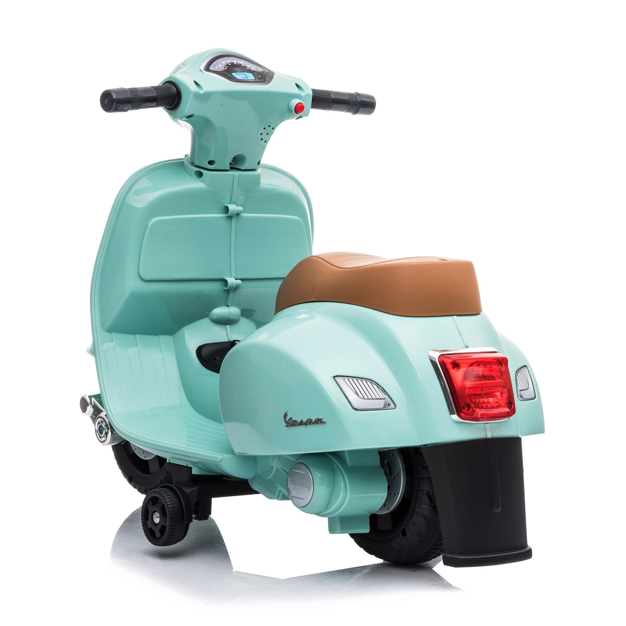 Lemodo Electric Kids Scooter VESPA with removable training wheels, electric motorcycle