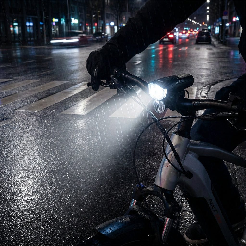 AXA Fahrradbeleuchtung AXA NXT 130 E-BIKE 12V 130 - extrem helle E-Bike-Frontleuchte für maxi