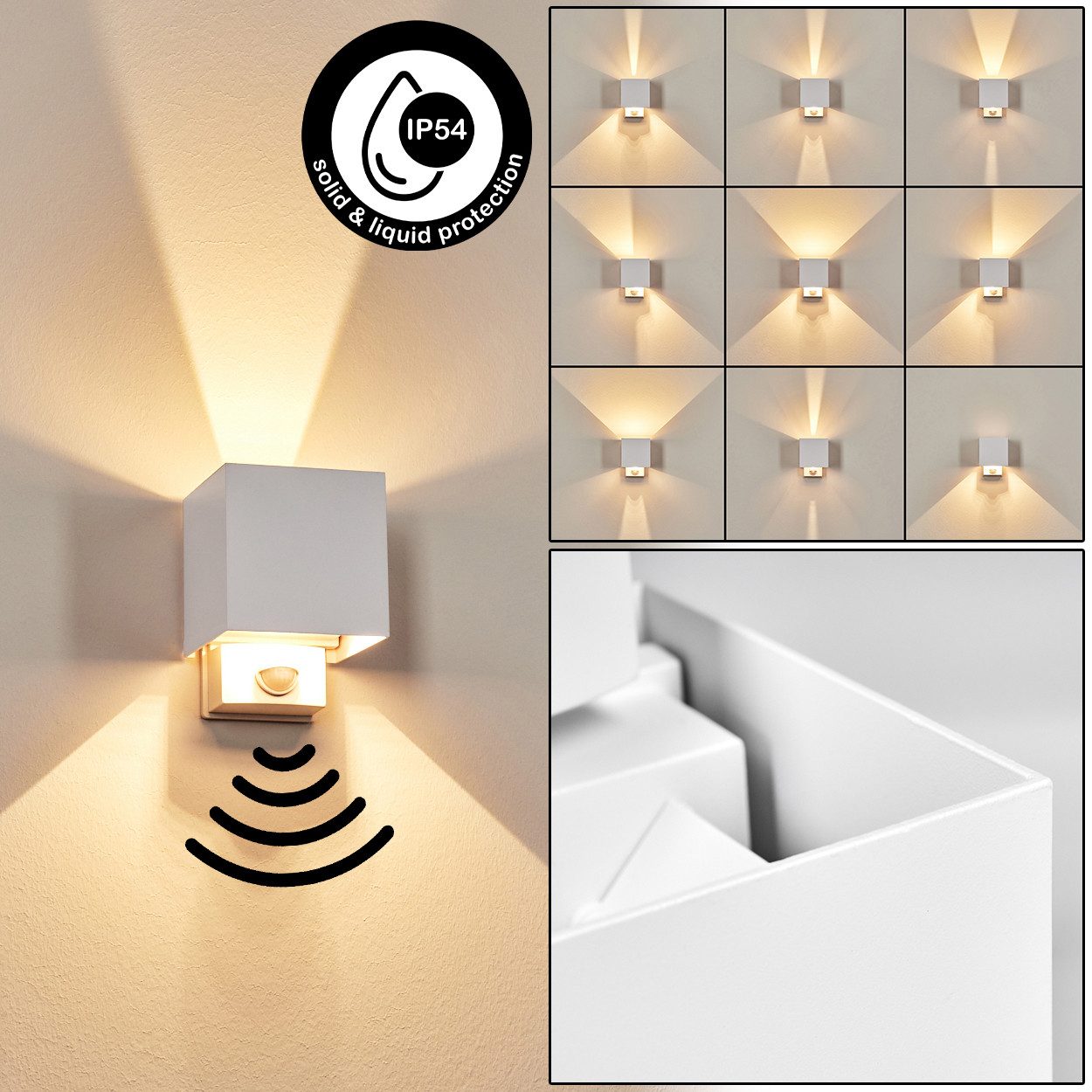 hofstein Außen-Wandleuchte Außenwandlampe mit Bewegungsmelder aus günstig online kaufen