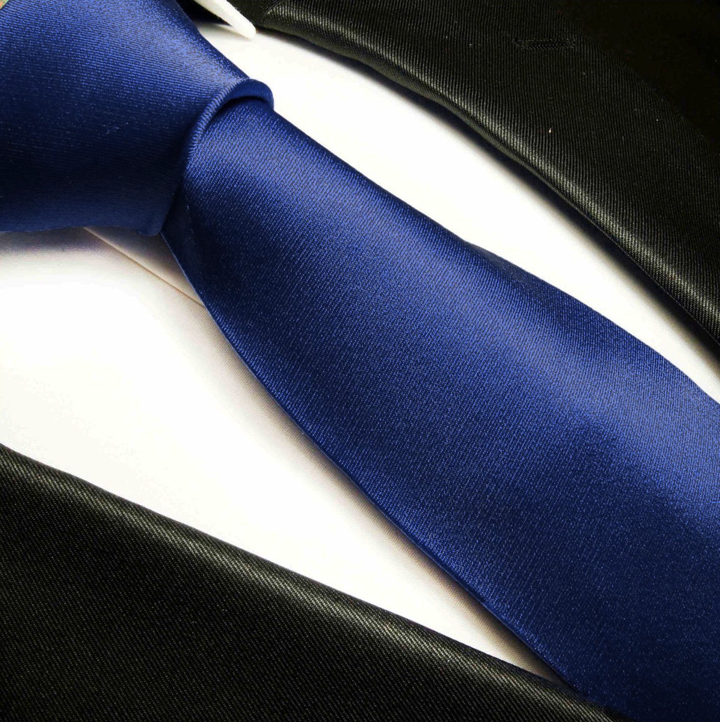 Paul Malone Krawatte für blau Krawatte Herren Navy Uni