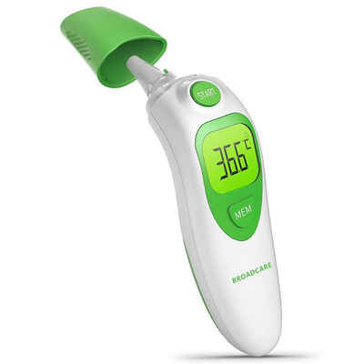 Broadcare Fieberthermometer Stirnthermometer Ohrthermometer Infrarot Thermometer, Für alle Altersgruppen geeignet, LCD Display, automatische Abschaltung
