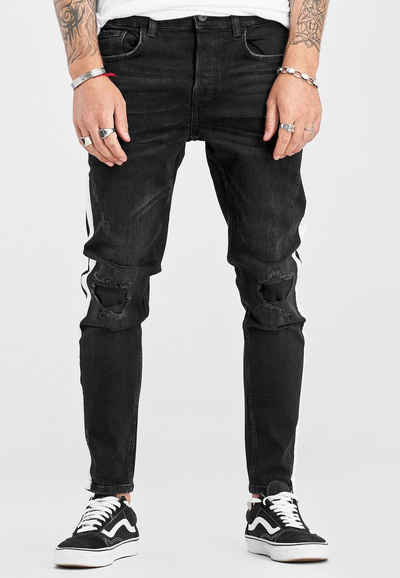 2Y Premium Slim-fit-Jeans BELAS mit trendigen Seitenstreifen