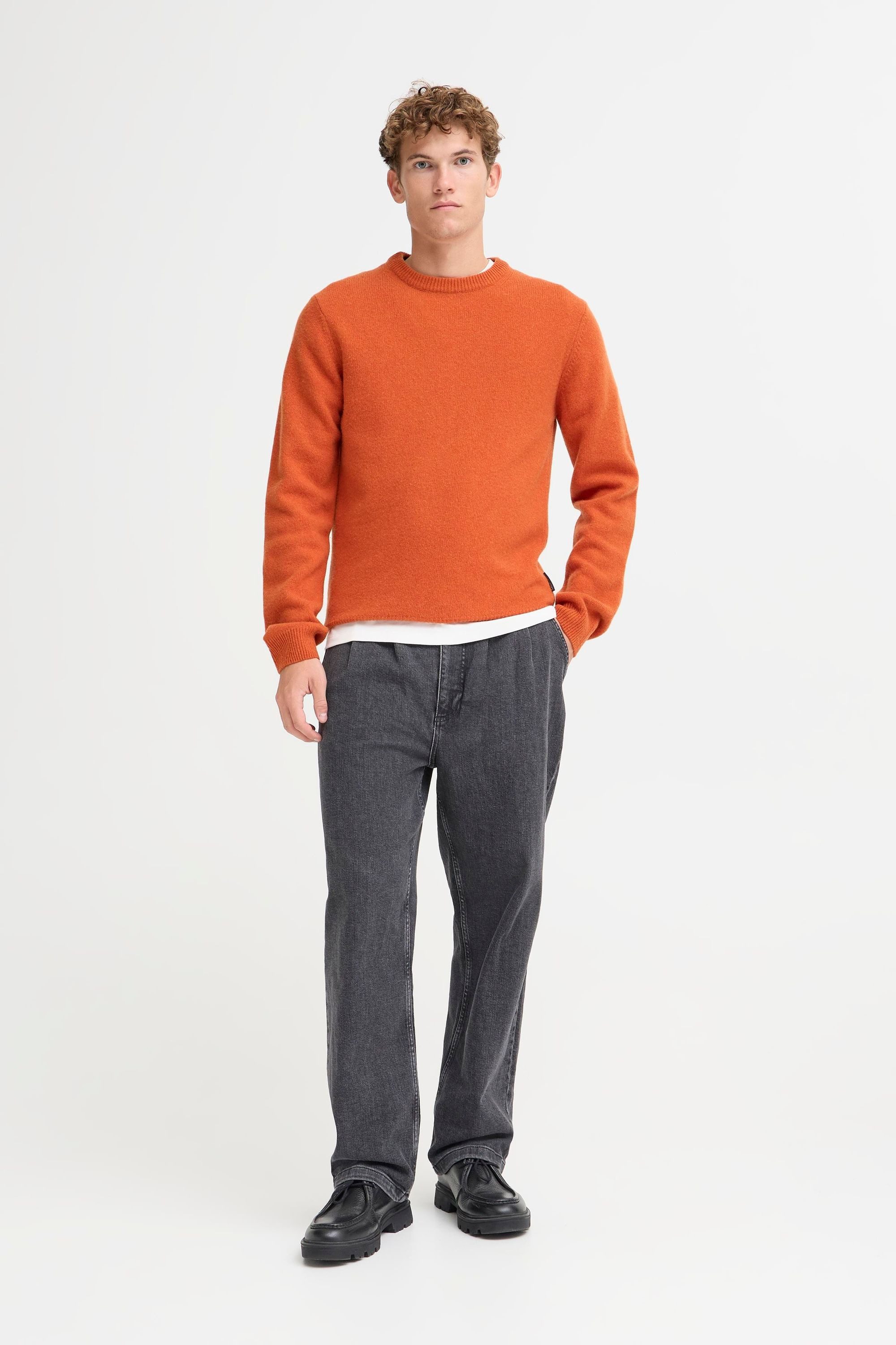 Casual Friday Rundhalspullover CFKarl Modischer Feinstrick-Pullover