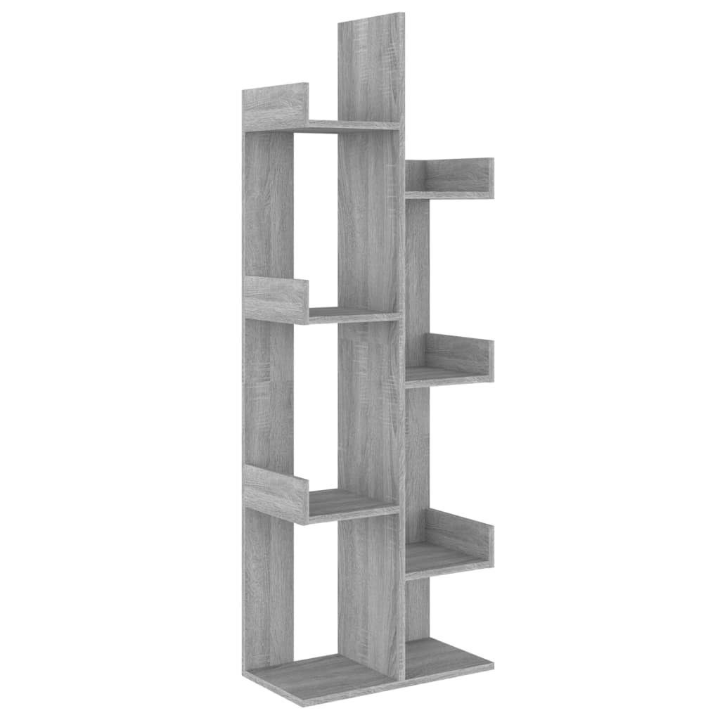 cm 48x25,5x140 furnicato Grau Sonoma Bücherregal Bücherschrank Holzwerkstoff