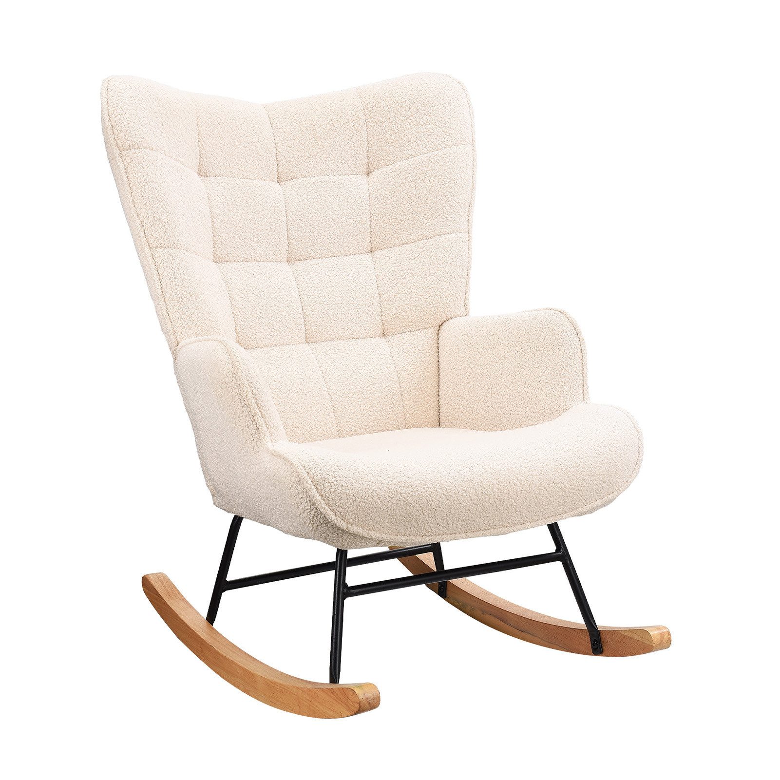Simurq Schaukelstuhl Schaukelstuhl Stillsessel Relaxsessel Loungesessel (Set), (Lesesessel, 1 St), Schwingsessel für Wohnzimmer, Schlafzimmer