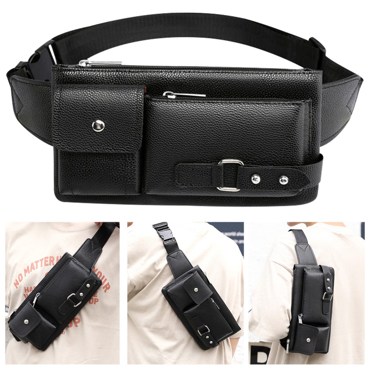 RWEUOQ Bauchtasche Sling Bag Leder Gürteltasche günstig online kaufen