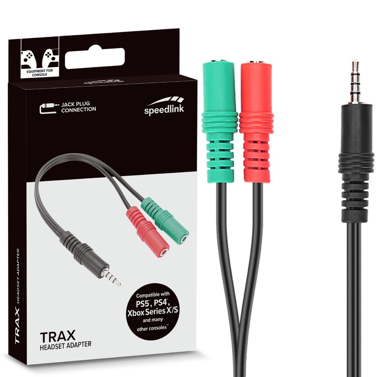 Hama Headset-Adapter Y Splitter Konverter Audio Audio-Kabel, 3,5-mm-Klinke, 3,5mm Klinke (23 cm), 2x 3,5mm Klinken-Kupplung zu 3,5mm Klinke-Stecker Adapter Headset