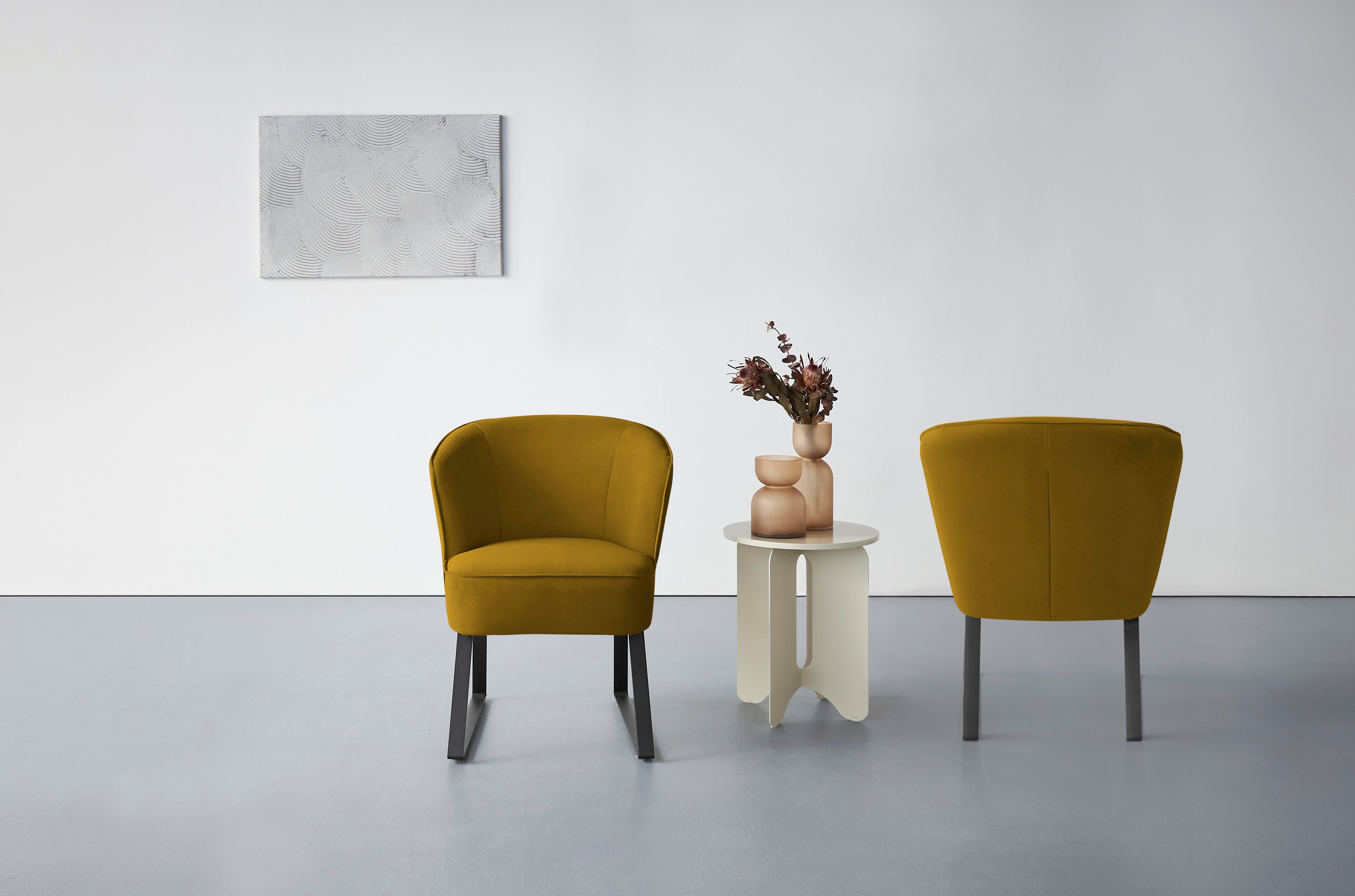 exxpo - Qualitäten, Keder Sessel verschiedenen Stck. und sofa fashion Americano, 1 mit Bezug in Metallfüßen